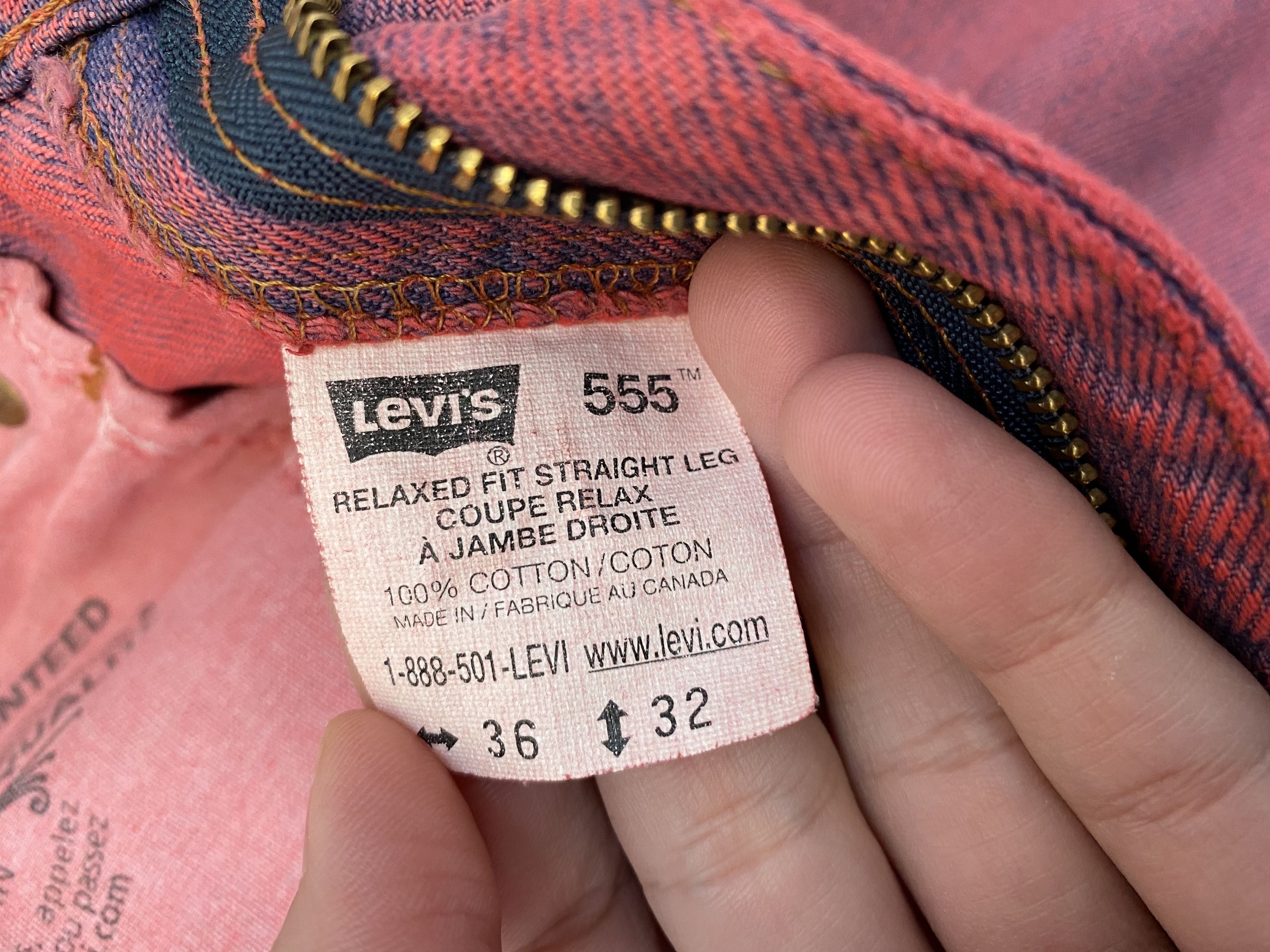 Levi's Vintage Levi’s 555 pink purple jeans Size US 36 / EU 52 - 5 Thumbnail