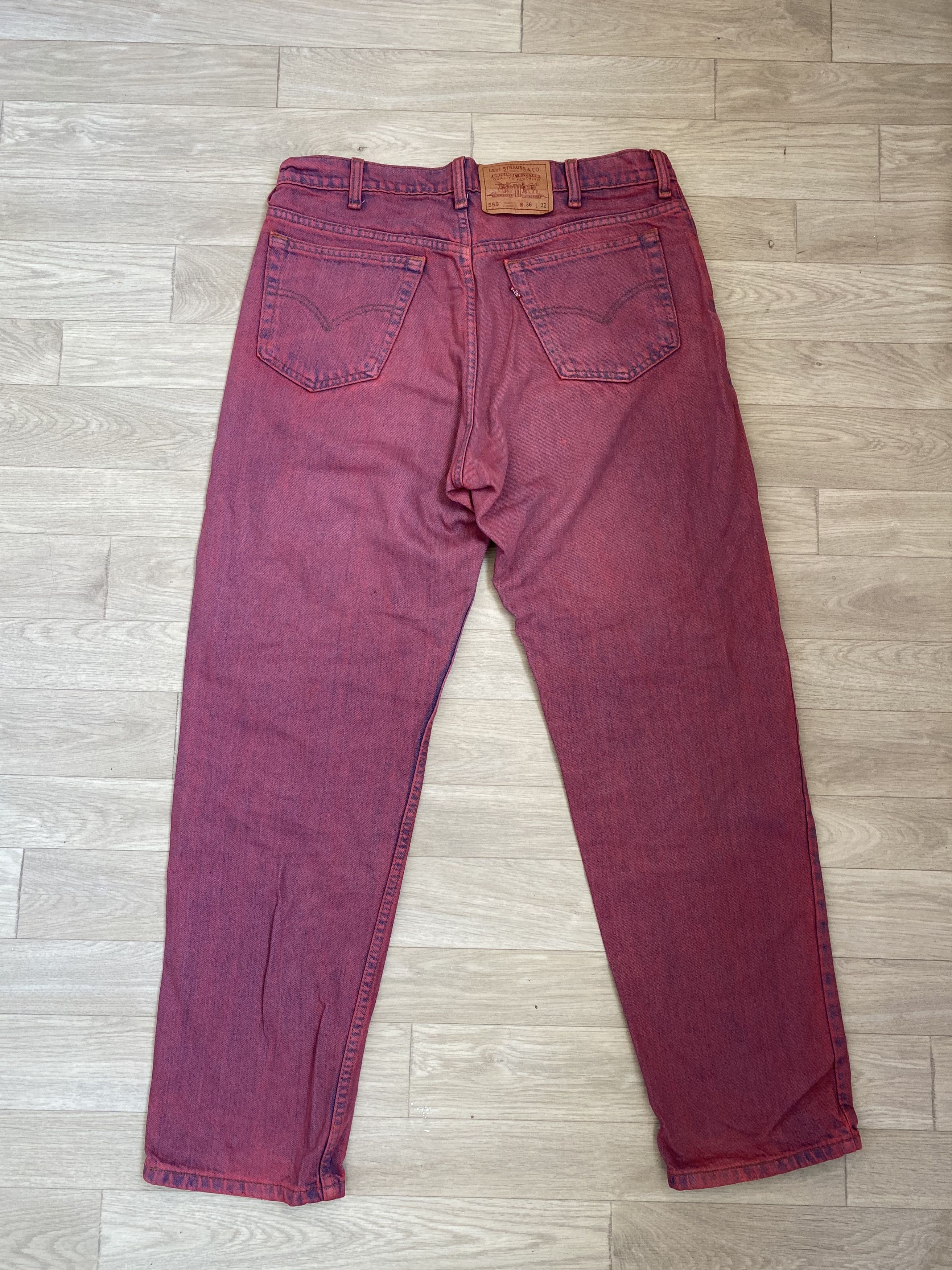 Levi's Vintage Levi’s 555 pink purple jeans Size US 36 / EU 52 - 9 Thumbnail