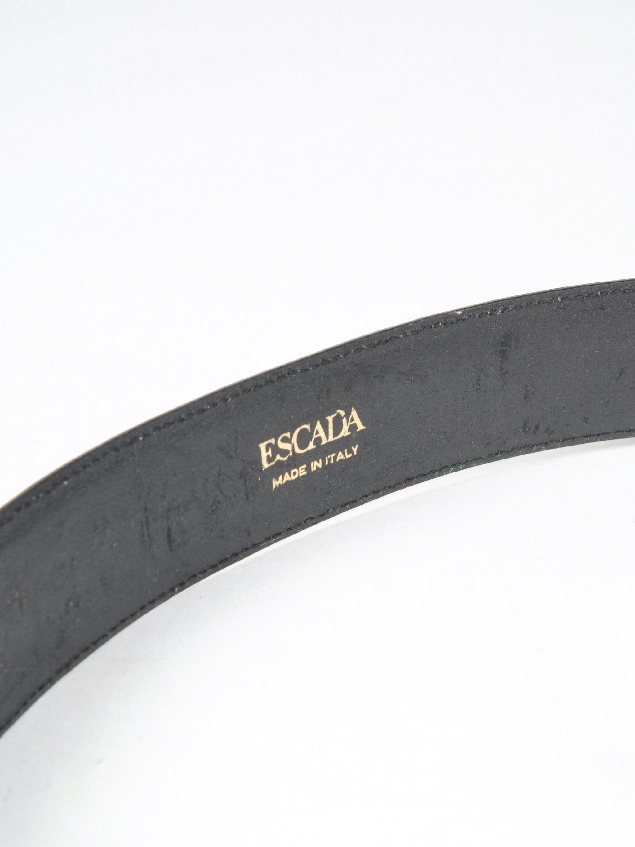 Escada × Vintage Vintage ESCADA Croco Print Leather Belt Size ONE SIZE - 5 Thumbnail
