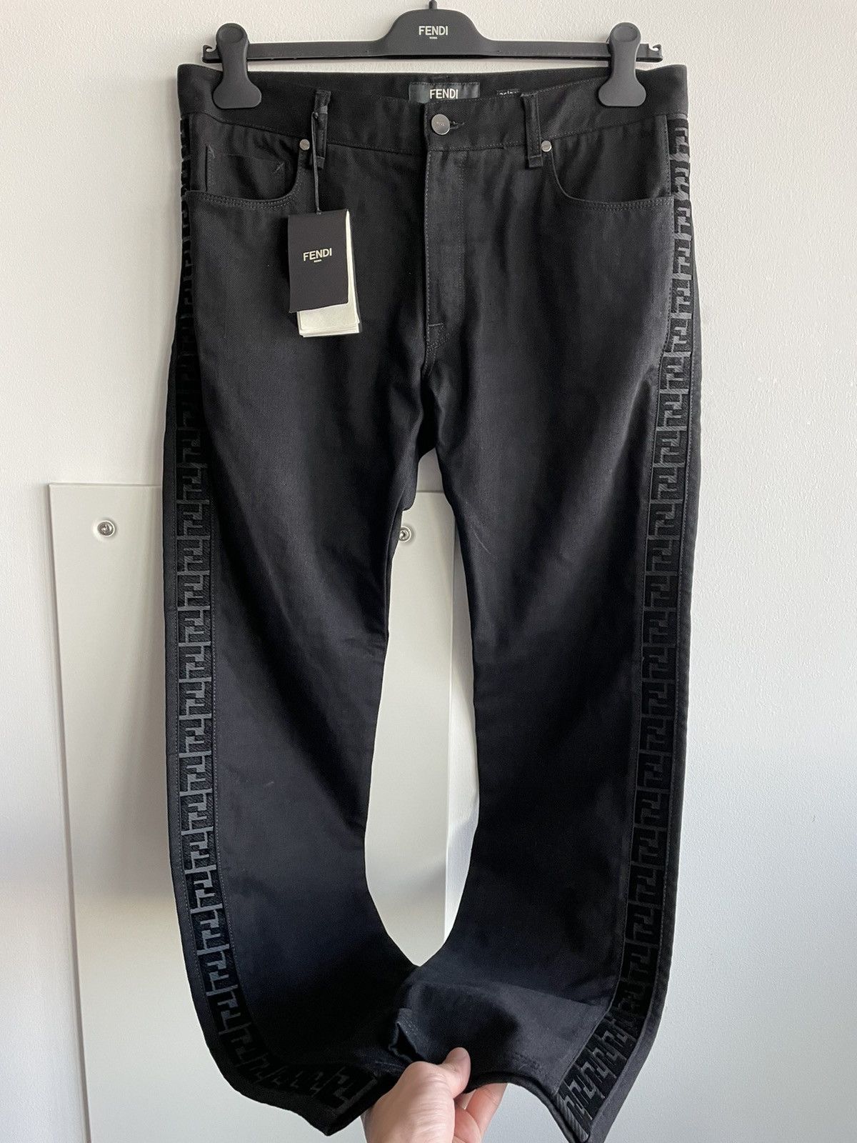 Fendi Limited Rare $2k Super Runway Brand New FF Logo Jeans Pant Size US 32 / EU 48 - 17 Thumbnail