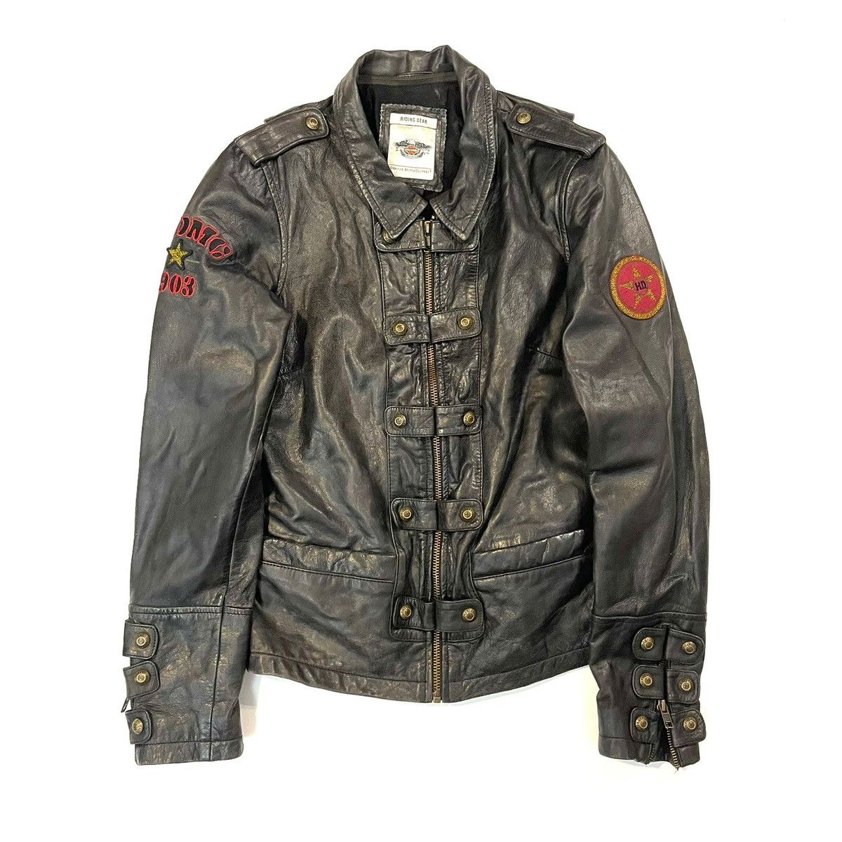 Harley Davidson Vintage Harley Davidson Genuine motorcycles leather jacket Size US S / EU 44-46 / 1 - 1 Thumbnail