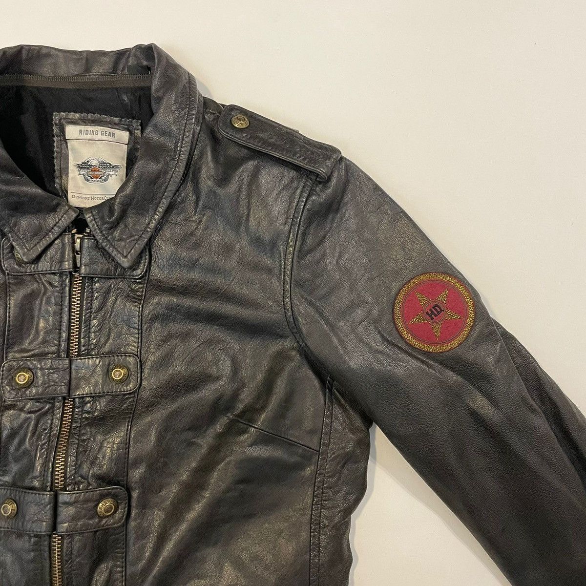 Harley Davidson Vintage Harley Davidson Genuine motorcycles leather jacket Size US S / EU 44-46 / 1 - 2 Thumbnail