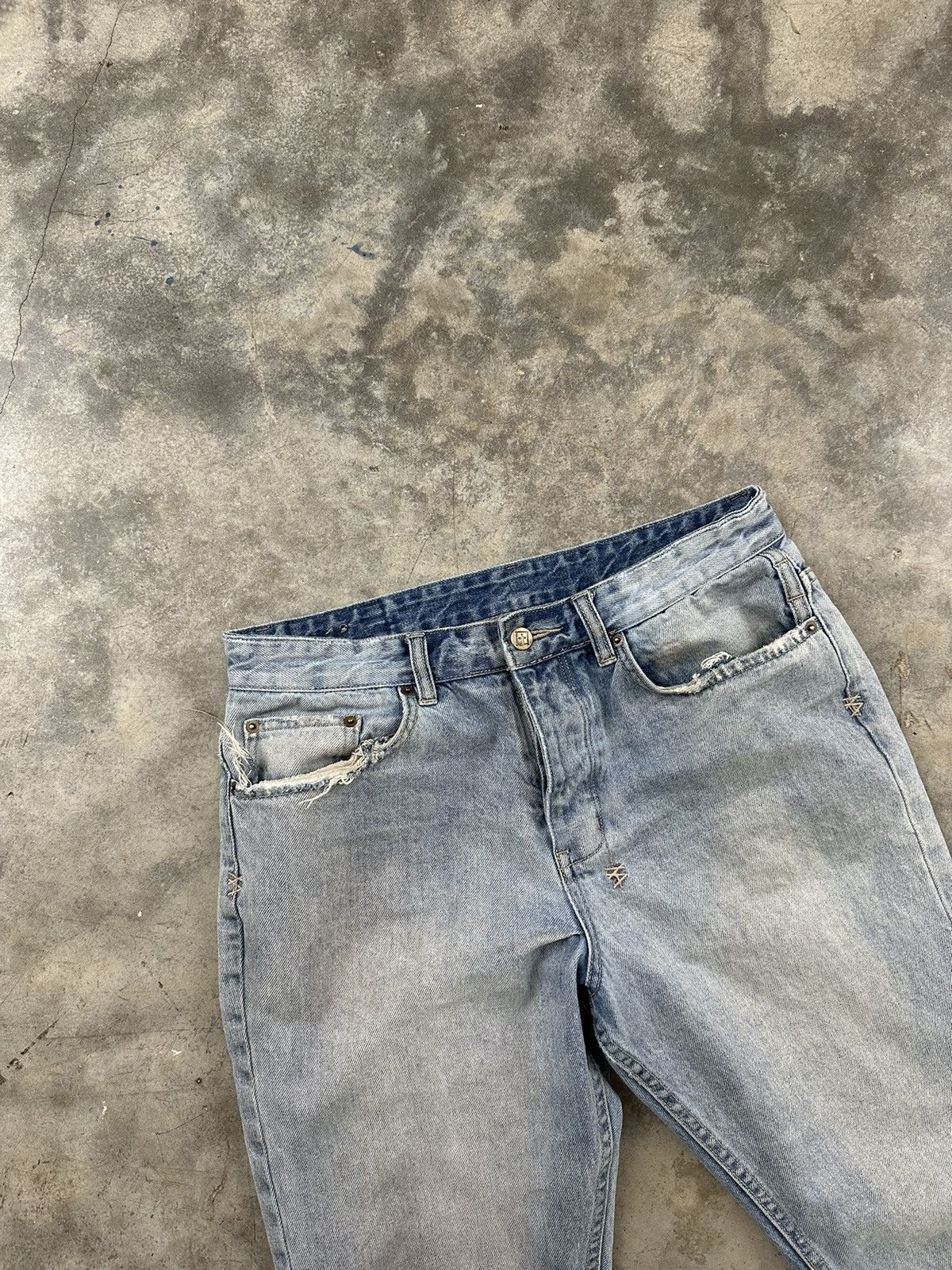 Ksubi Ksubi Wolfgang " Super Clean Freak " Distressed Denim Sz. 31 Size US 31 - 5 Thumbnail