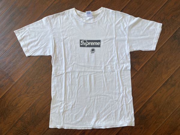 Supreme Shibuya Box Logo T-Shirt Bullet Nate Lowman Medium Tee Shirt White  Black