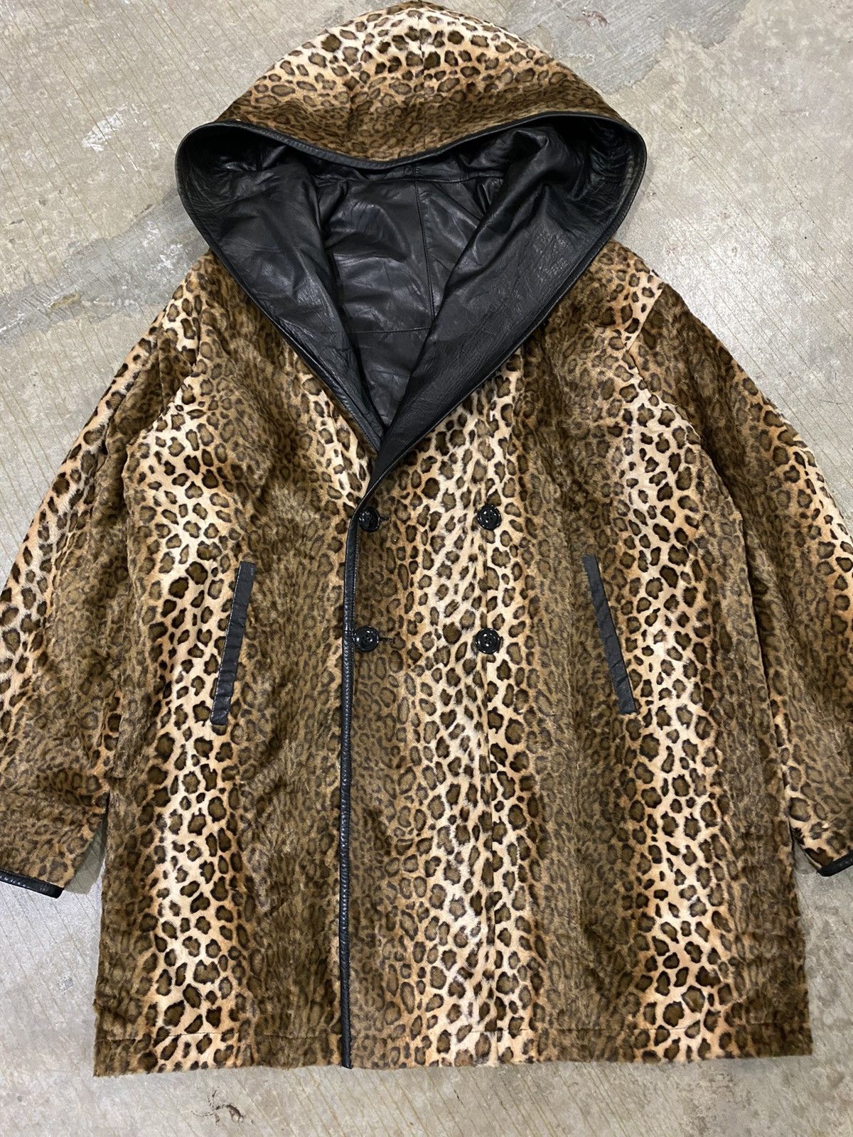 Ekam Vtg Reversible leopard Cobain cowhide leather jacket Size US M / EU 48-50 / 2 - 4 Thumbnail