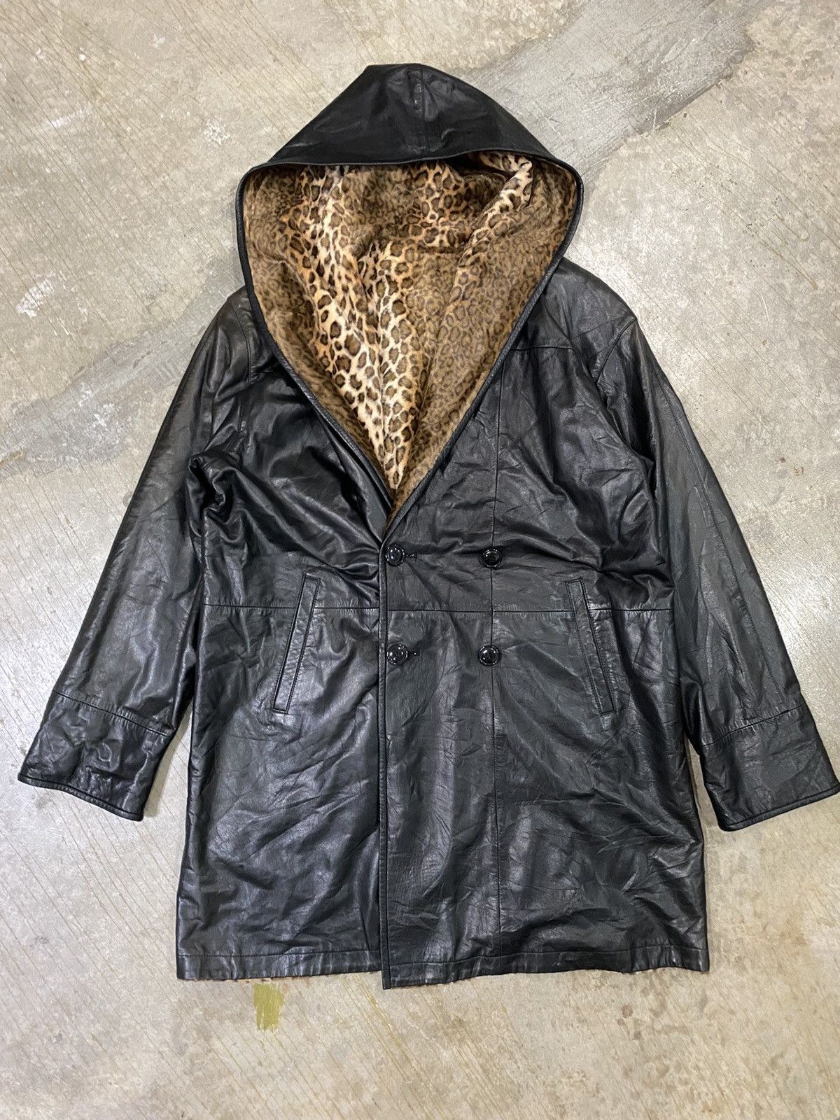 Ekam Vtg Reversible leopard Cobain cowhide leather jacket Size US M / EU 48-50 / 2 - 8 Thumbnail