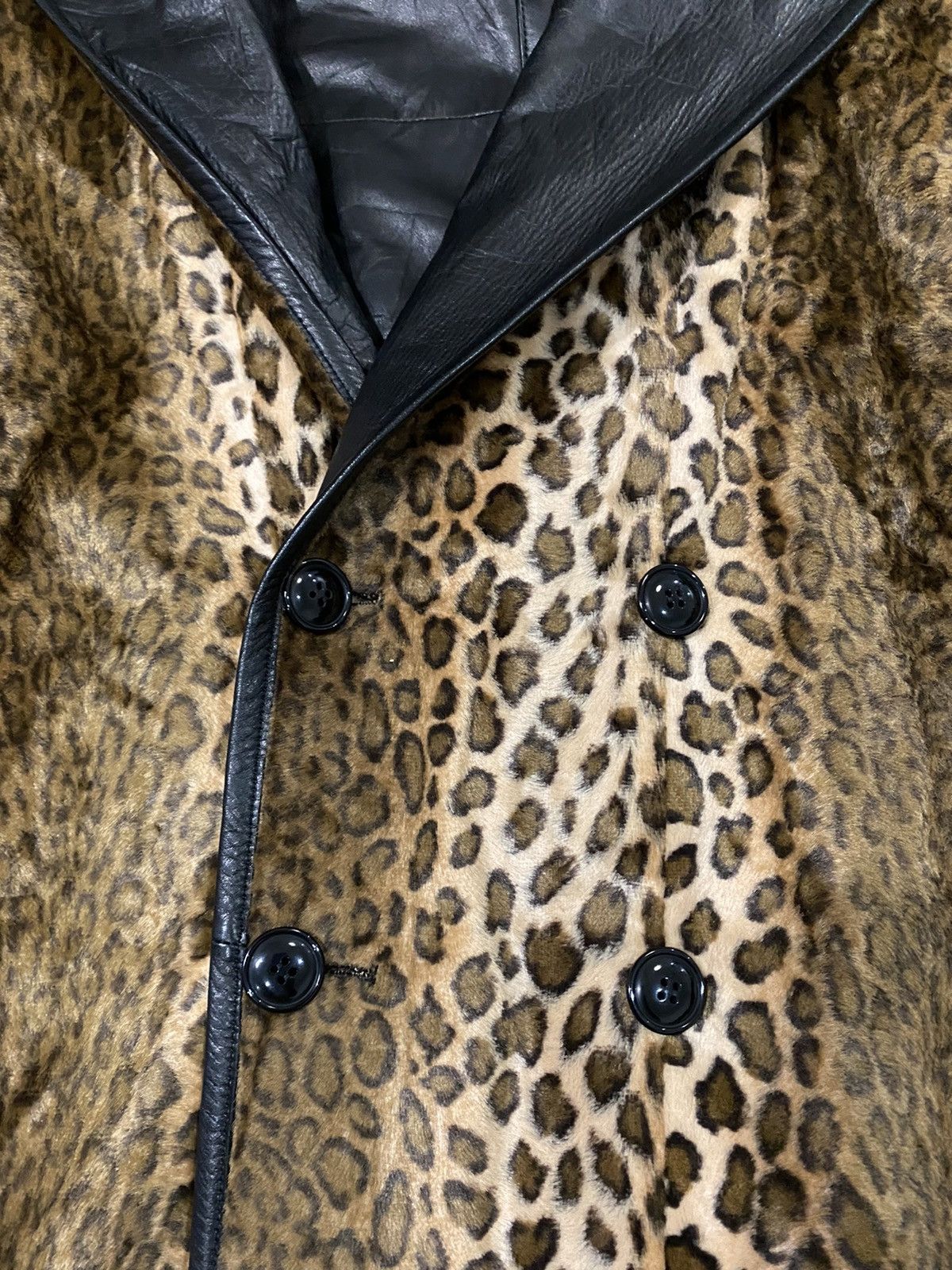 Ekam Vtg Reversible leopard Cobain cowhide leather jacket Size US M / EU 48-50 / 2 - 5 Thumbnail