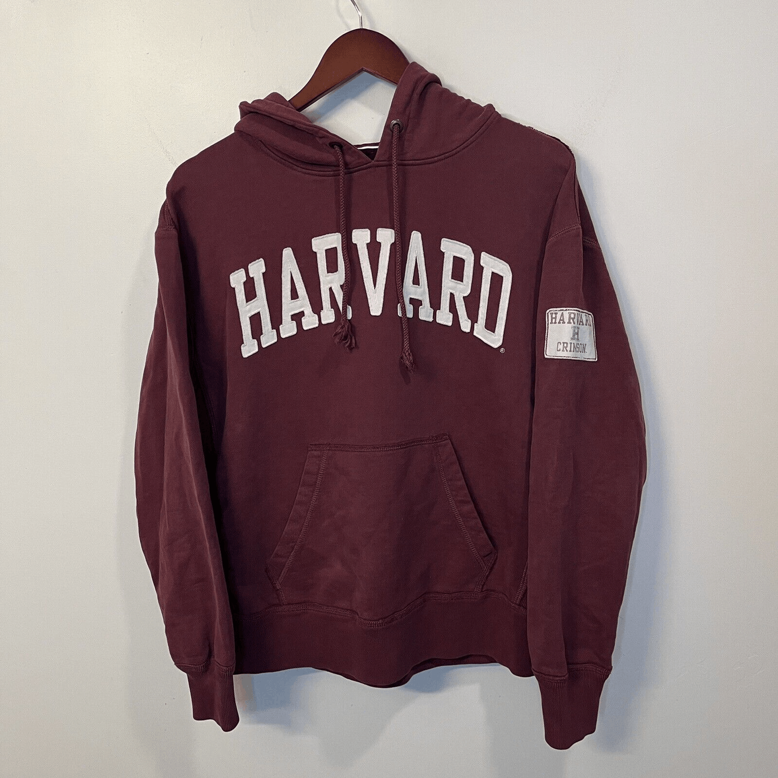 Vintage Harvard University Hoodie Sweatshirt Maroon Red | Grailed