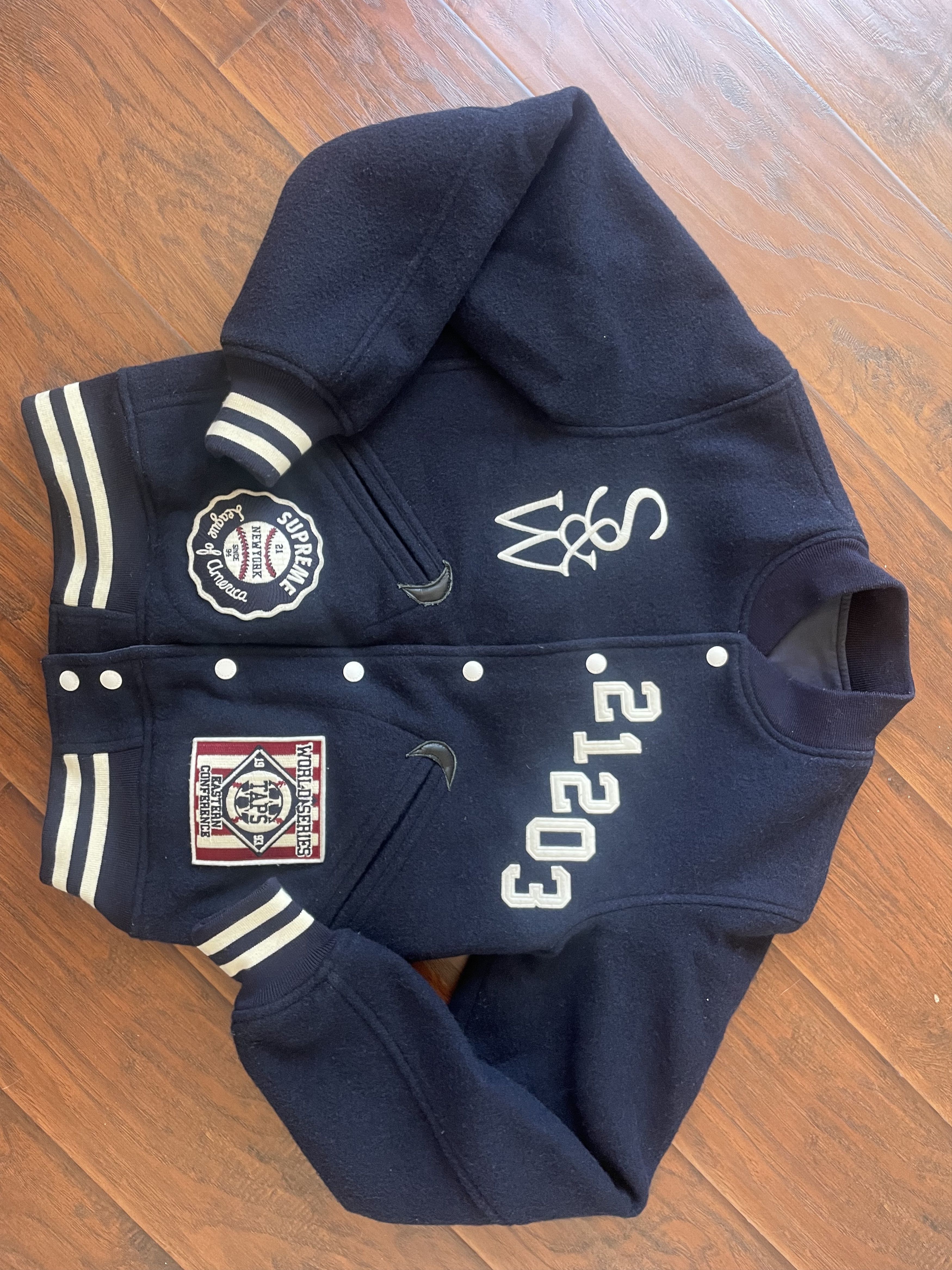 Supreme Supreme x Wtaps Awards Reversible Varsity Wool Jacket Coat | Grailed