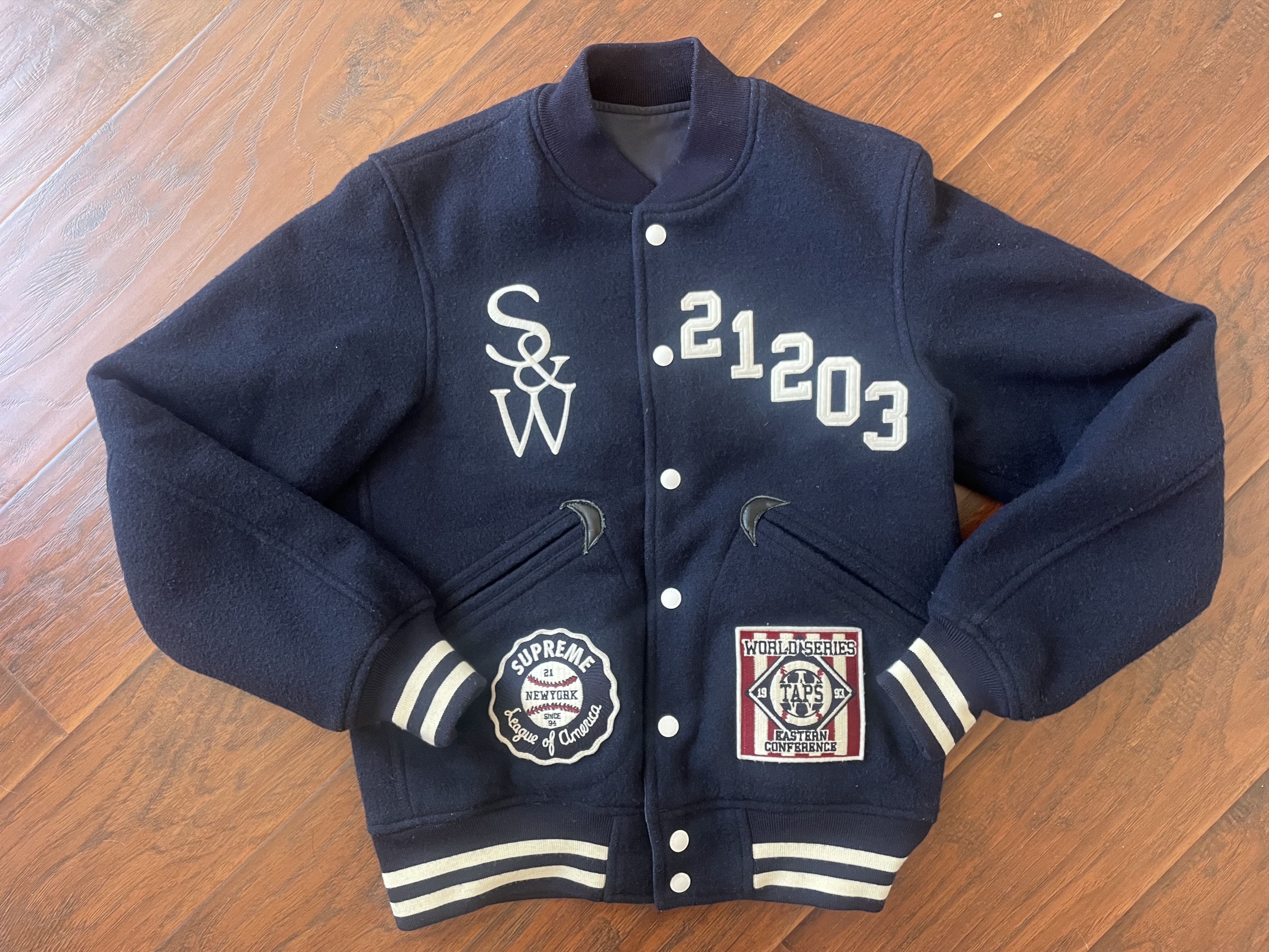 Supreme Wtaps Varsity Jacket | Grailed