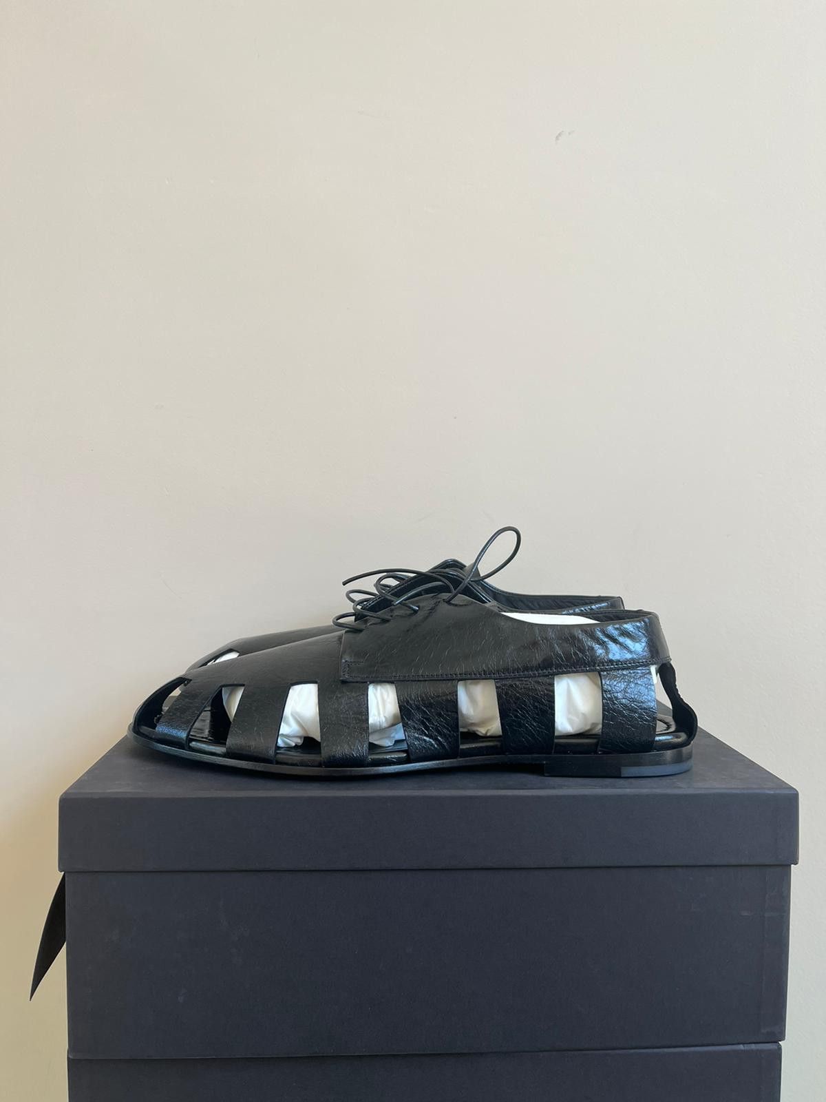 French Lux Leather Shoes in Black