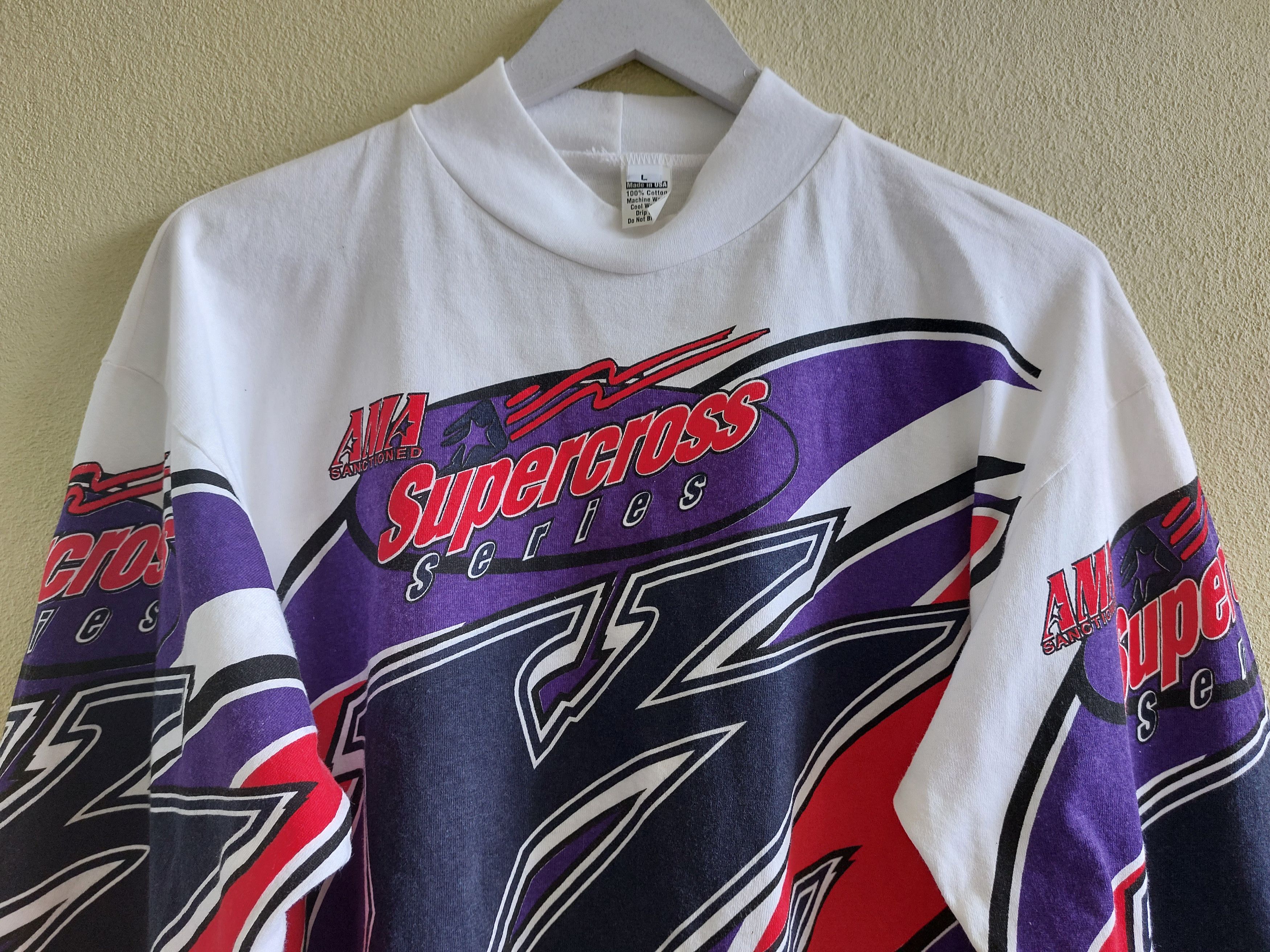 Vintage RARE!! Vintage 90's AMA SUPERCROSS SERIES long sleeve tee Size US L / EU 52-54 / 3 - 2 Thumbnail