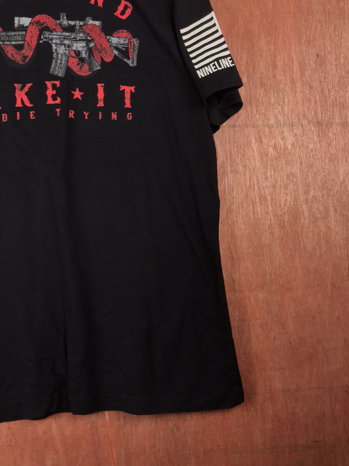 Vintage Nine Line Apparel Short Sleeve T-Shirt Black Colour #2238 Size US L / EU 52-54 / 3 - 4 Thumbnail