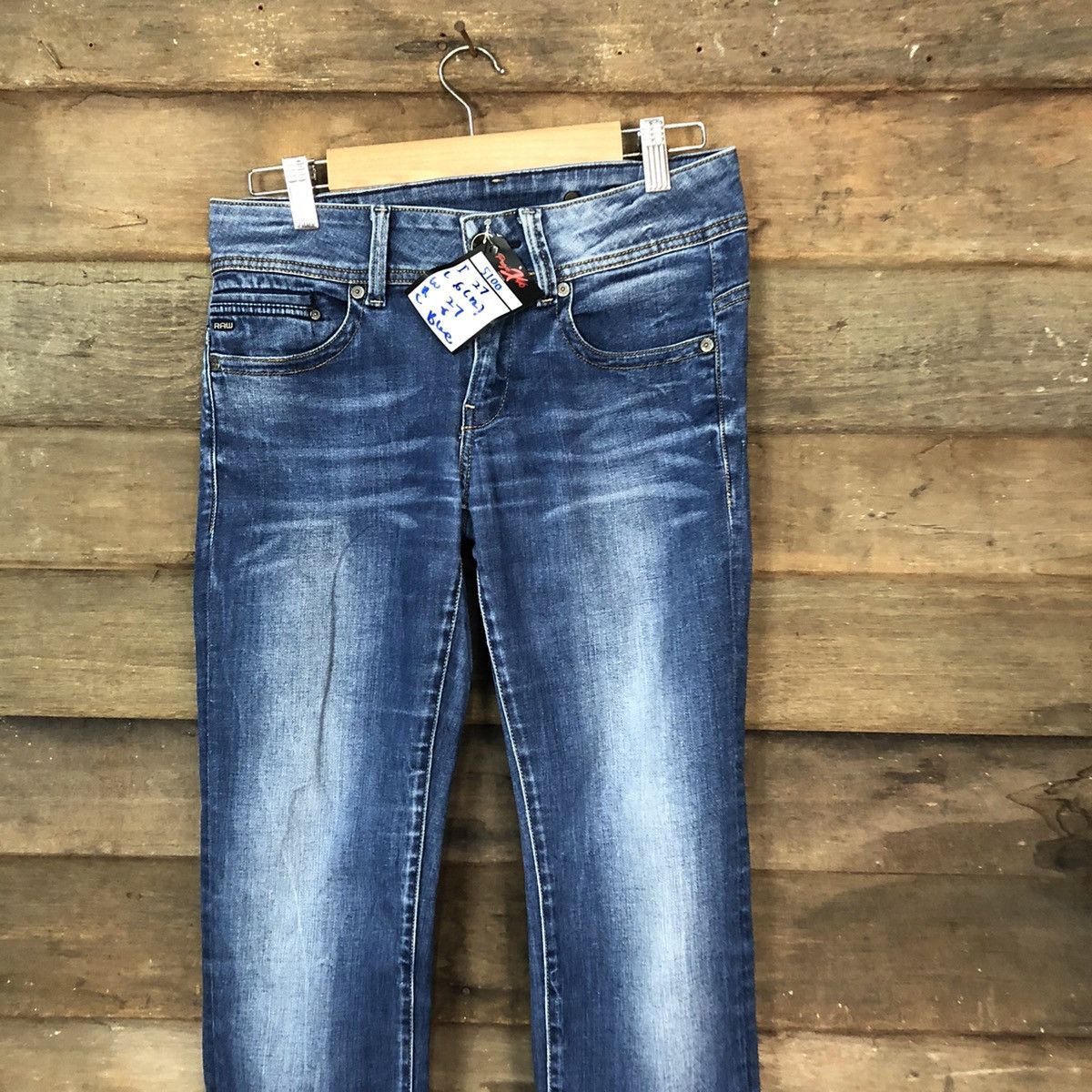 G-Star Gstar RAW Blue Distressed Denim Pants #5100 Size 27" / US 4 / IT 40 - 2 Thumbnail