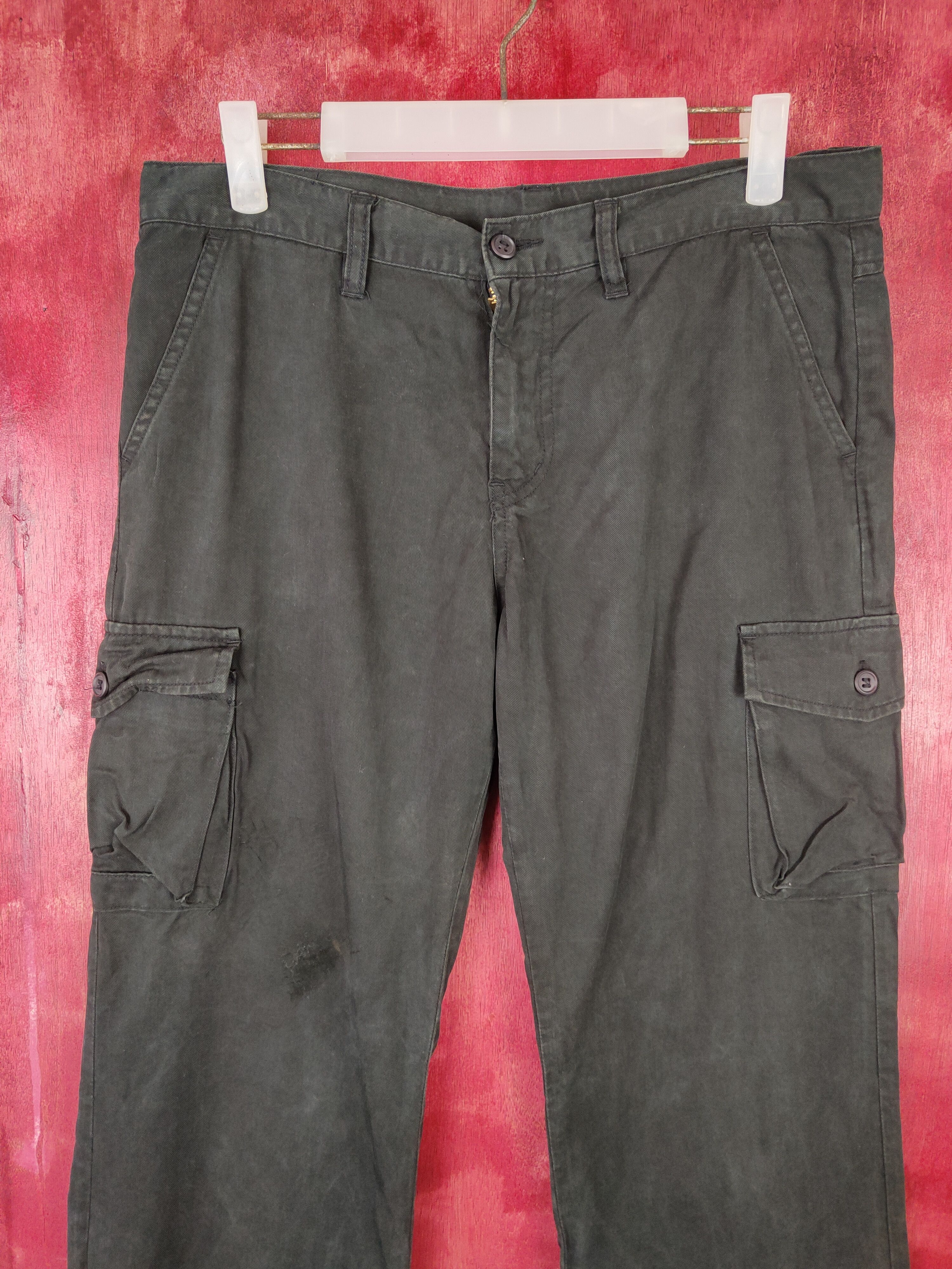 Japanese Brand × Vintage Japanese Brand Black Multi Pocket Tactical Cargo Pants #S475 Size US 31 - 2 Thumbnail