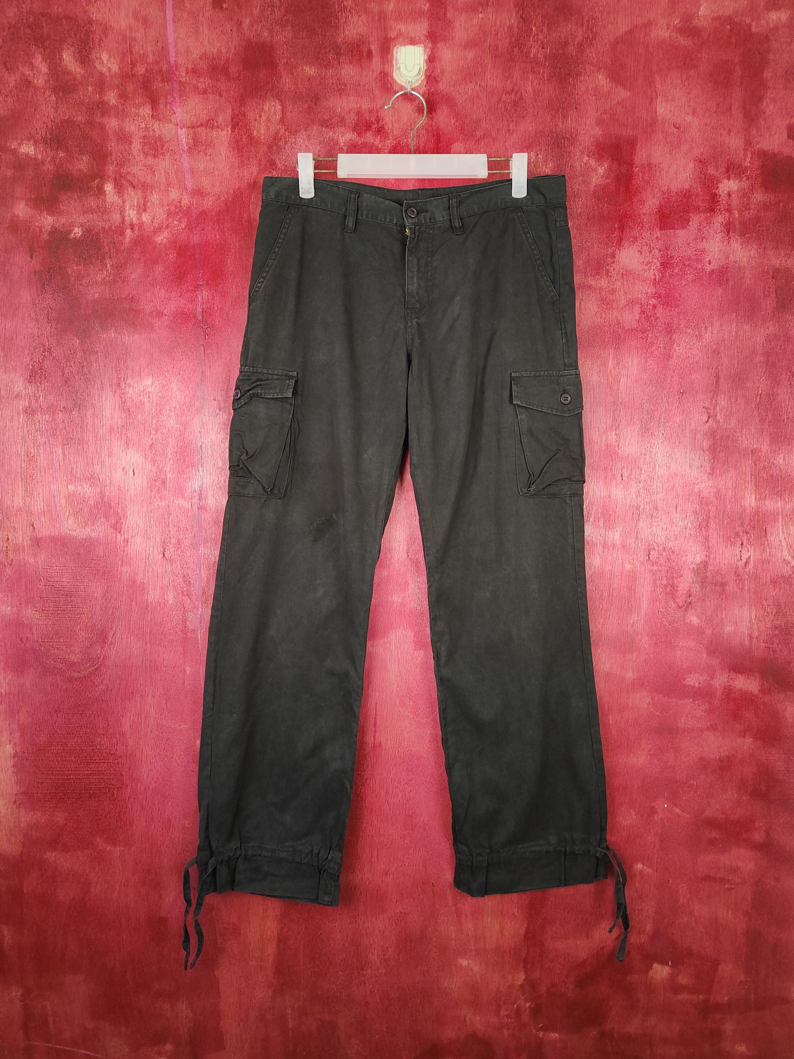 Japanese Brand × Vintage Japanese Brand Black Multi Pocket Tactical Cargo Pants #S475 Size US 31 - 1 Thumbnail