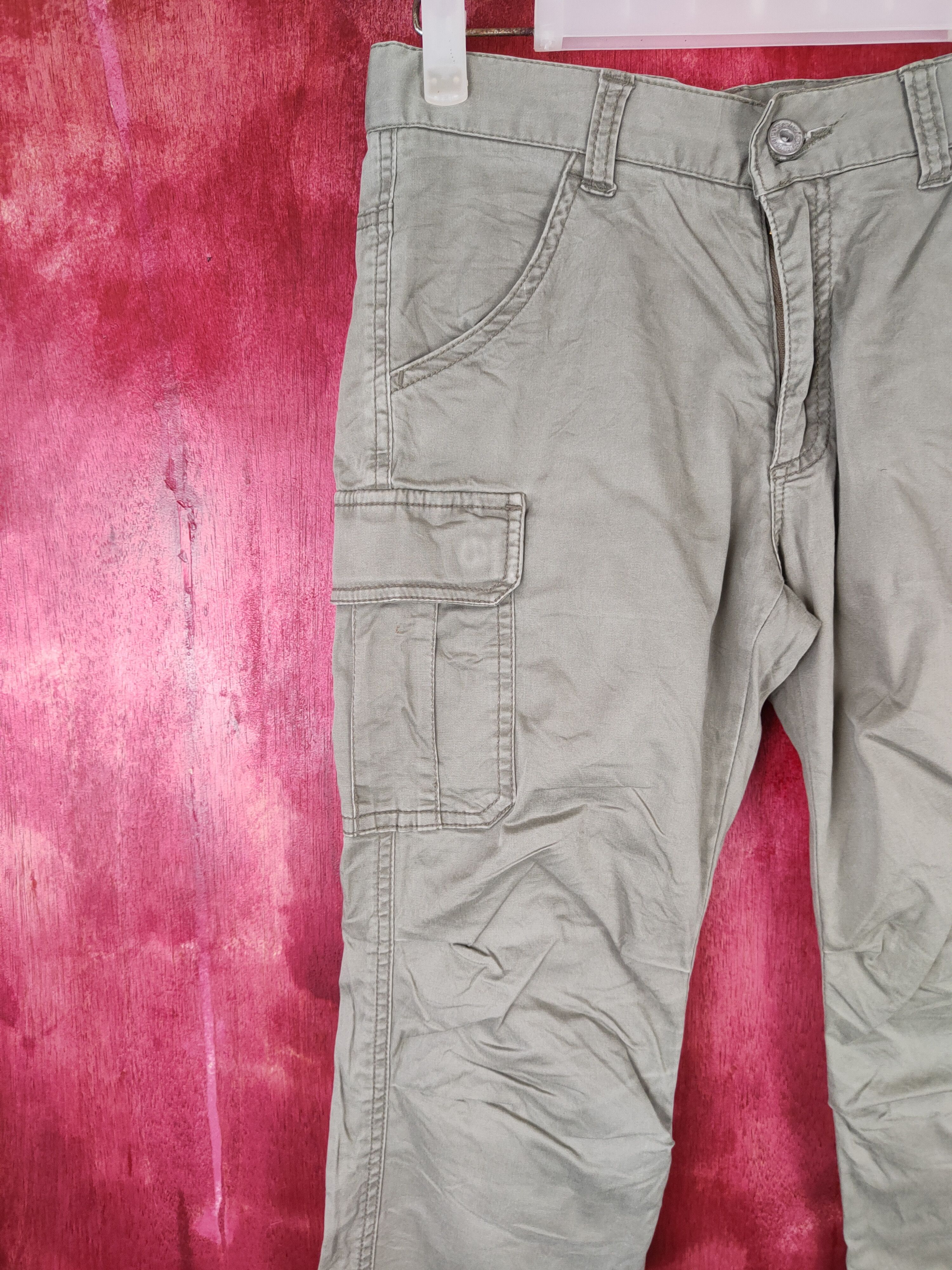 Japanese Brand × Vintage Lepsim Army Green Multi Pocket Tactical Cargo Pants #S473 Size 28" / US 6 / IT 42 - 3 Thumbnail