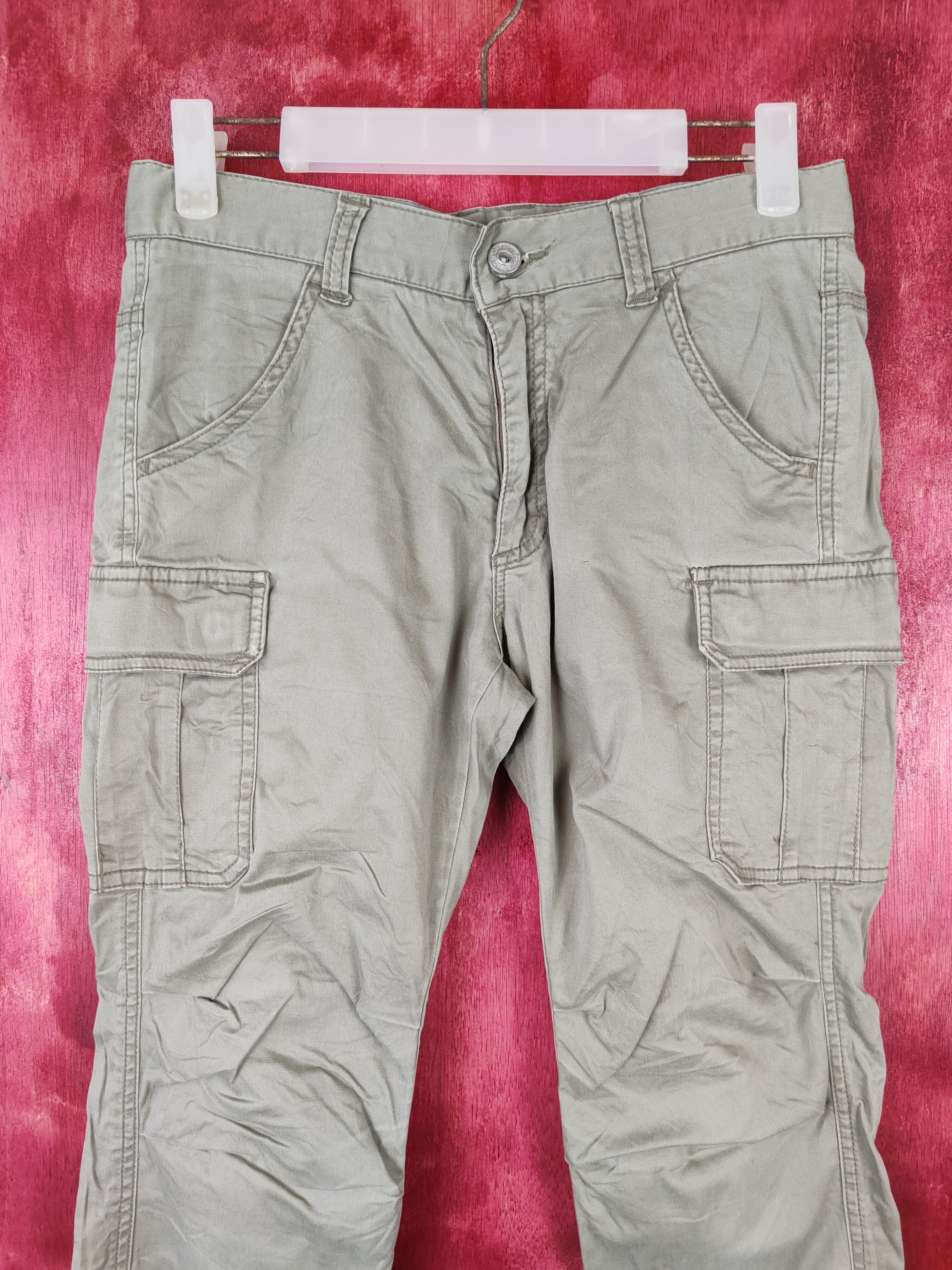 Japanese Brand × Vintage Lepsim Army Green Multi Pocket Tactical Cargo Pants #S473 Size 28" / US 6 / IT 42 - 2 Thumbnail