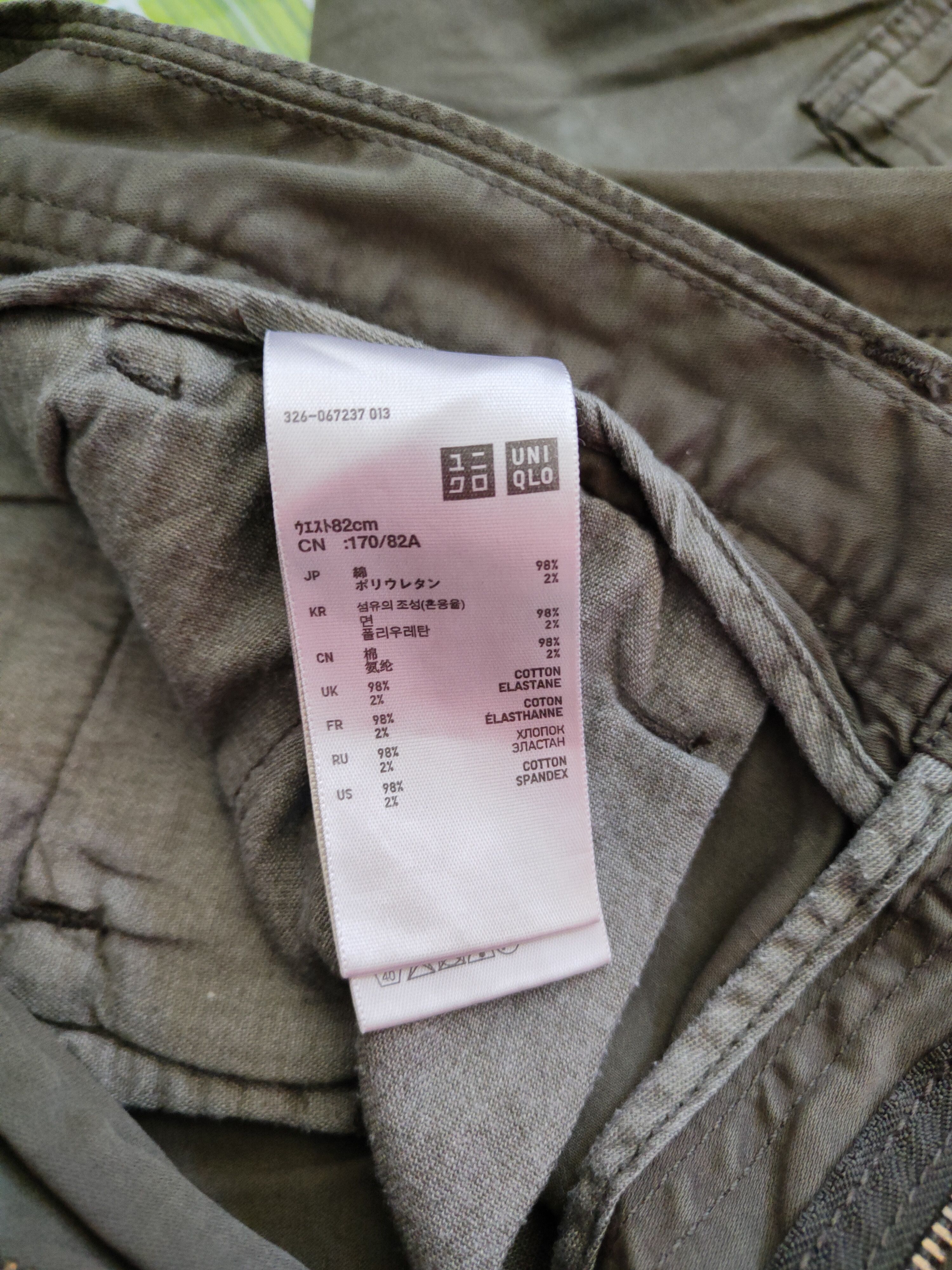 Japanese Brand × Vintage Uniqlo Dark Green Multi Pocket Tactical Cargo Pants #S469 Size 33" - 13 Thumbnail