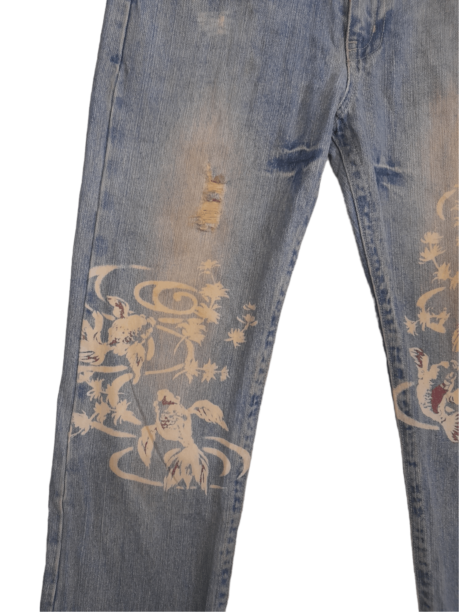 Other Buden Koi Fish Denim Art Japan (E457) Size US 30 / EU 46 - 2 Thumbnail