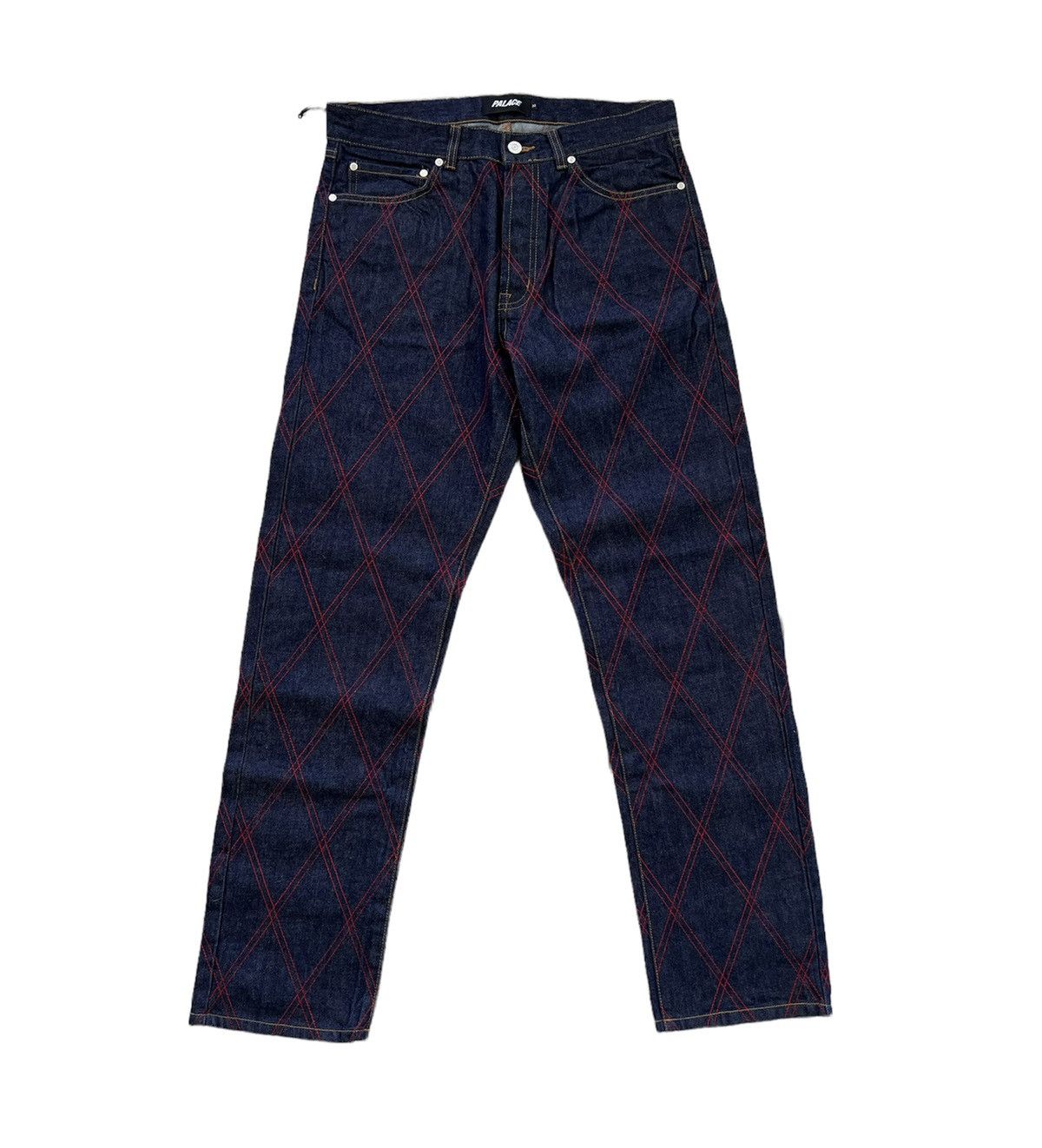 Palace PALACE Skateboards Diamond Stitch Jean Indigo 32 | Grailed