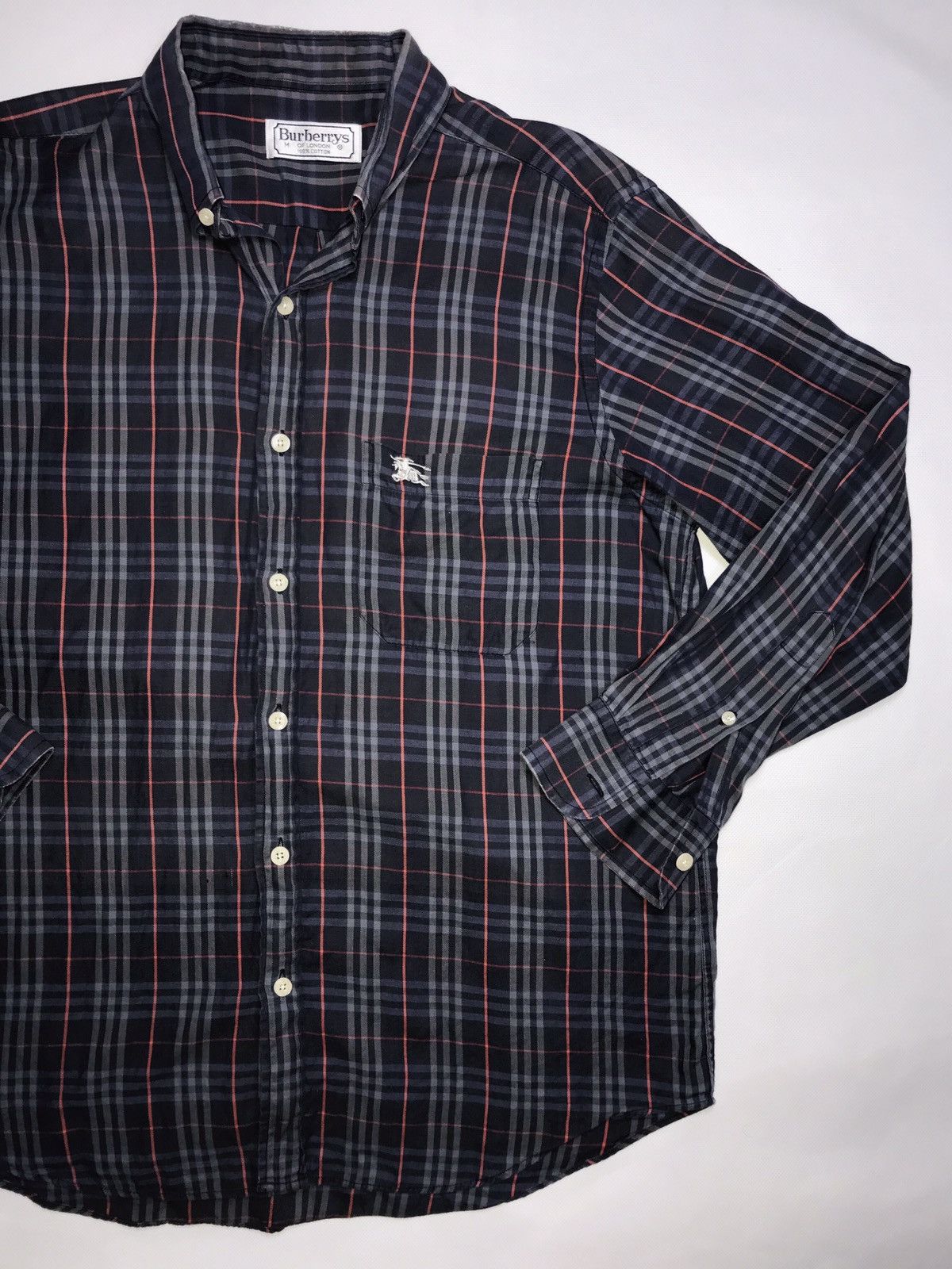 Burberry Vintage Burberrys Shirt Button Nova Checkered Plaid Tartan Size US M / EU 48-50 / 2 - 3 Thumbnail