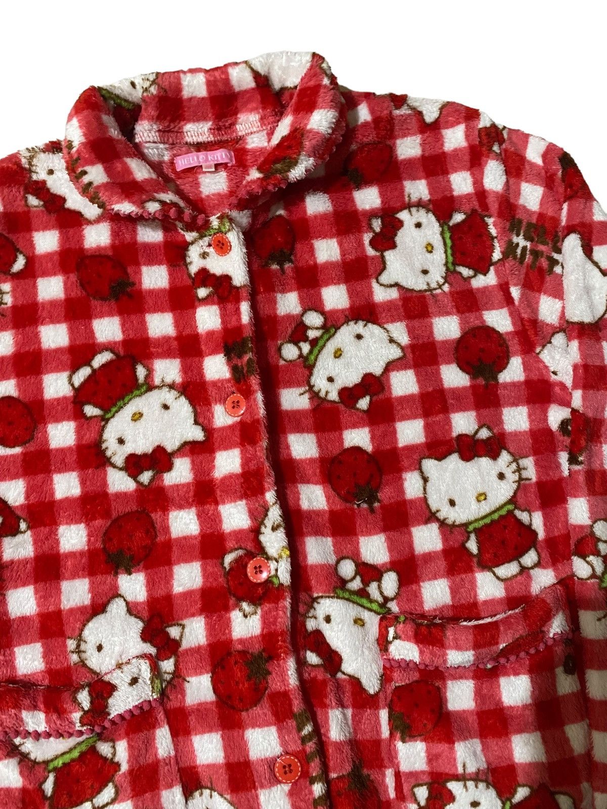 Japanese Brand Japanese Hello Kitty Fleece Aop Button Shirt Size M / US 6-8 / IT 42-44 - 5 Thumbnail