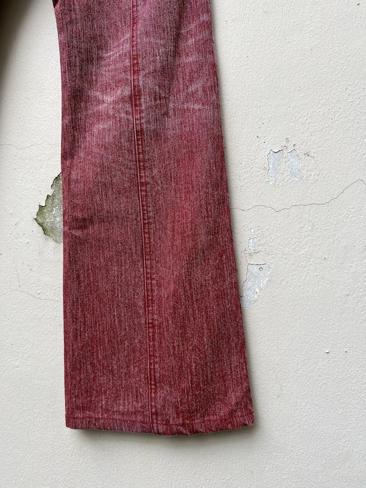 Schlussel Vintage Schlussel Japan Fade Red Denim Flare Jeans Size US 30 / EU 46 - 20 Thumbnail