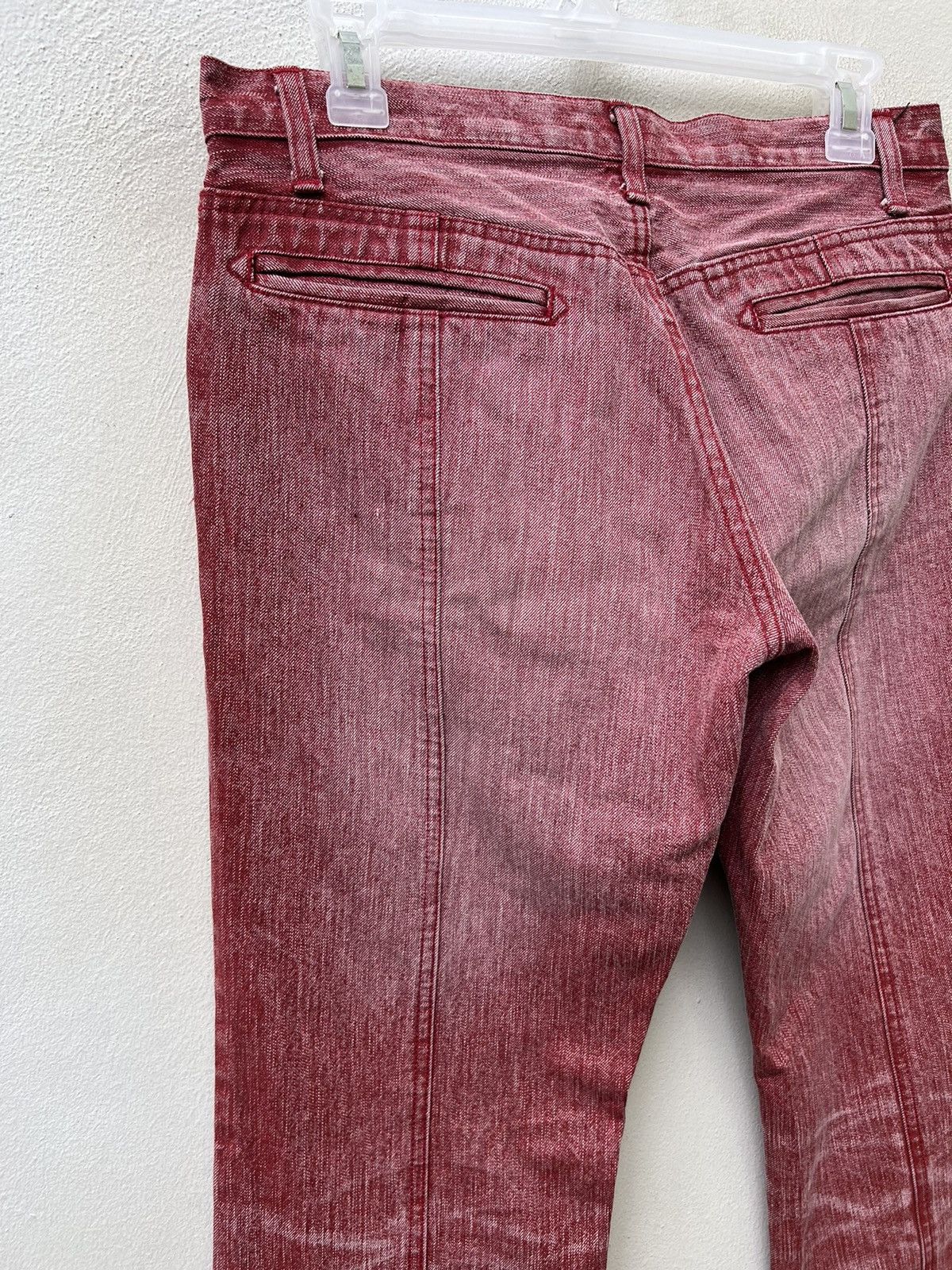 Schlussel Vintage Schlussel Japan Fade Red Denim Flare Jeans Size US 30 / EU 46 - 16 Thumbnail