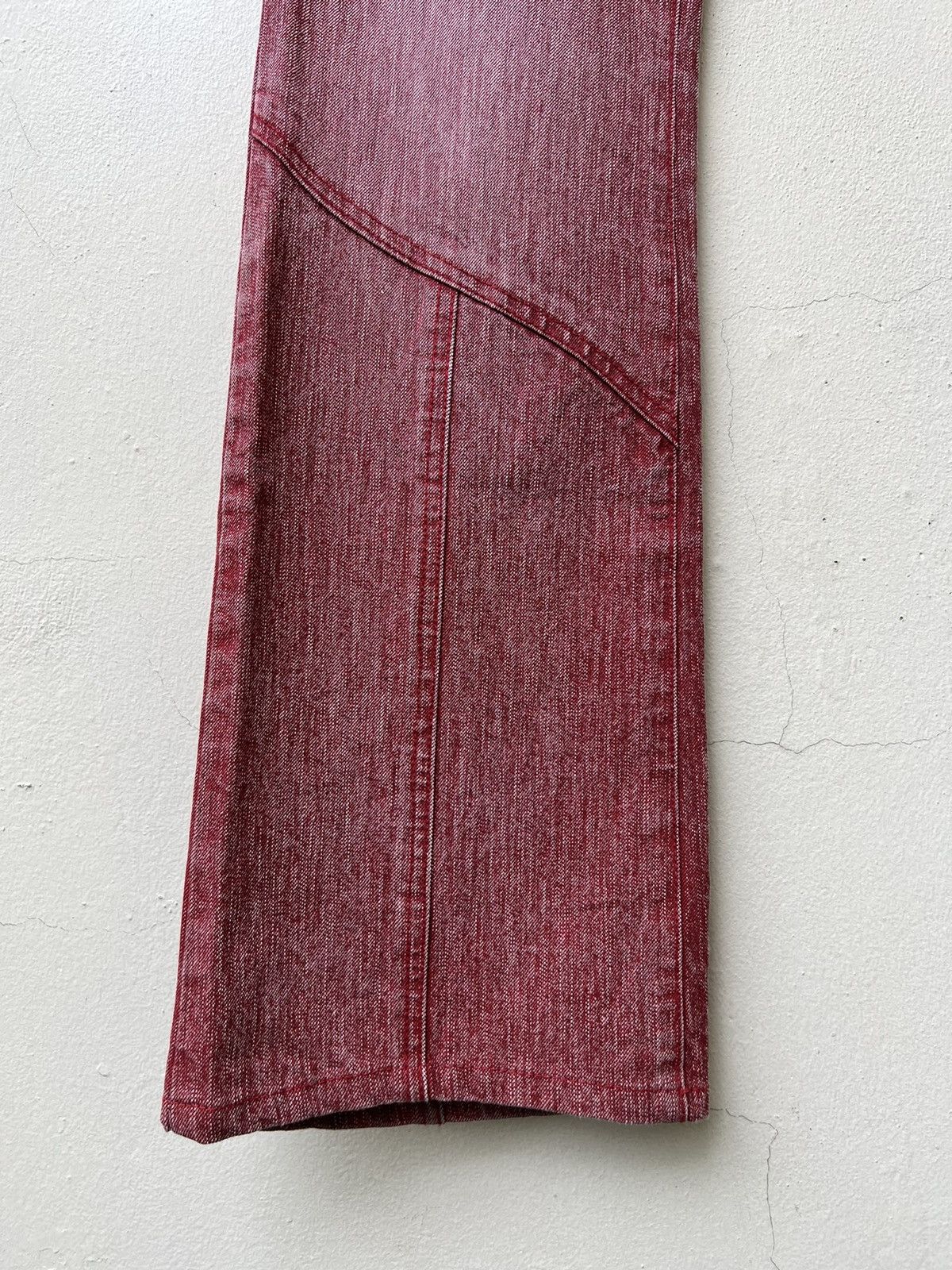 Schlussel Vintage Schlussel Japan Fade Red Denim Flare Jeans Size US 30 / EU 46 - 11 Thumbnail
