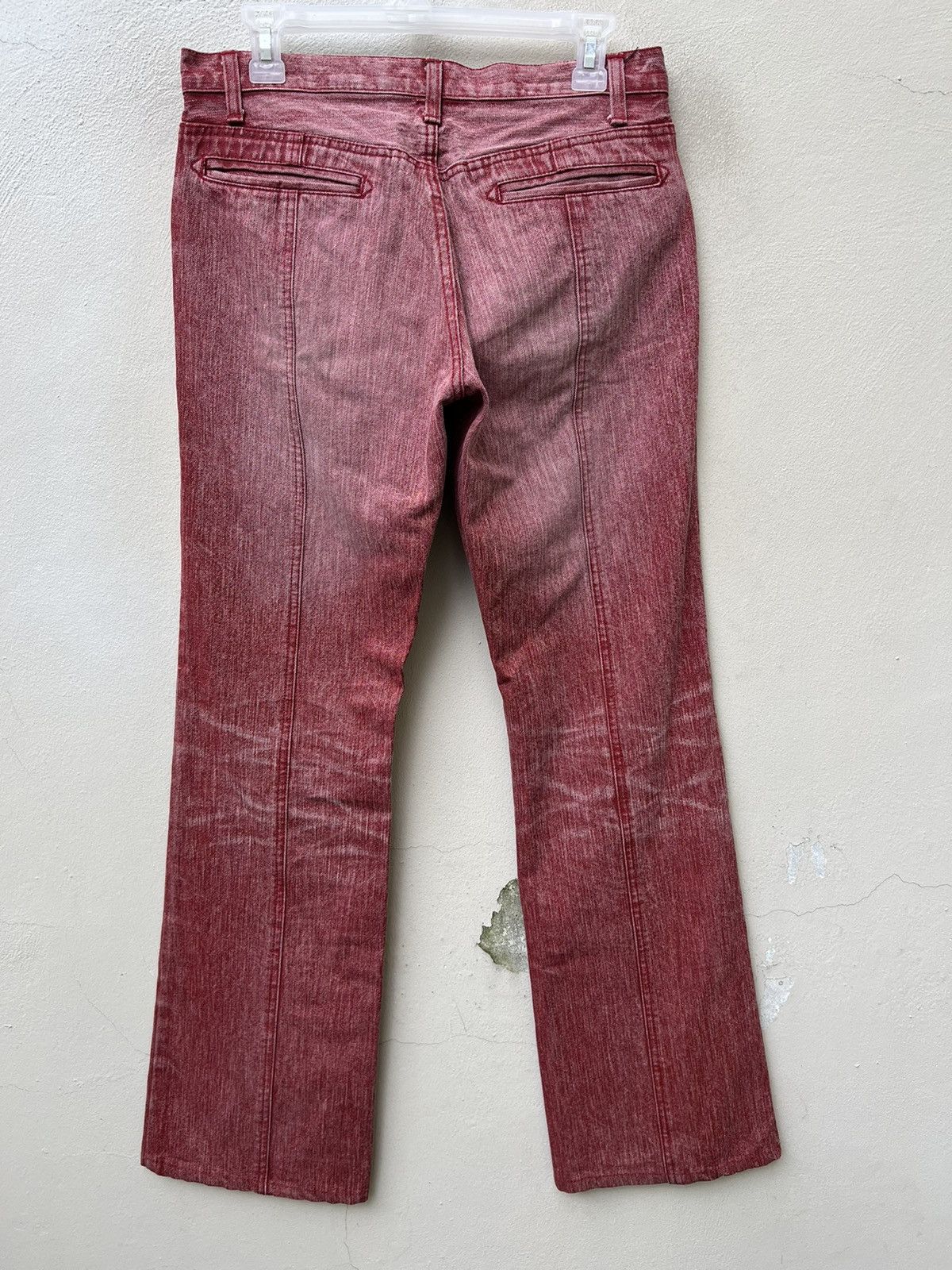 Schlussel Vintage Schlussel Japan Fade Red Denim Flare Jeans Size US 30 / EU 46 - 15 Thumbnail