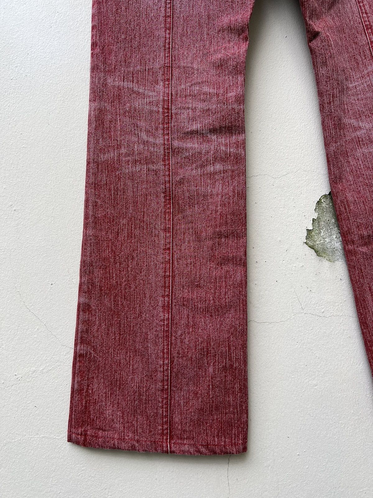 Schlussel Vintage Schlussel Japan Fade Red Denim Flare Jeans Size US 30 / EU 46 - 17 Thumbnail