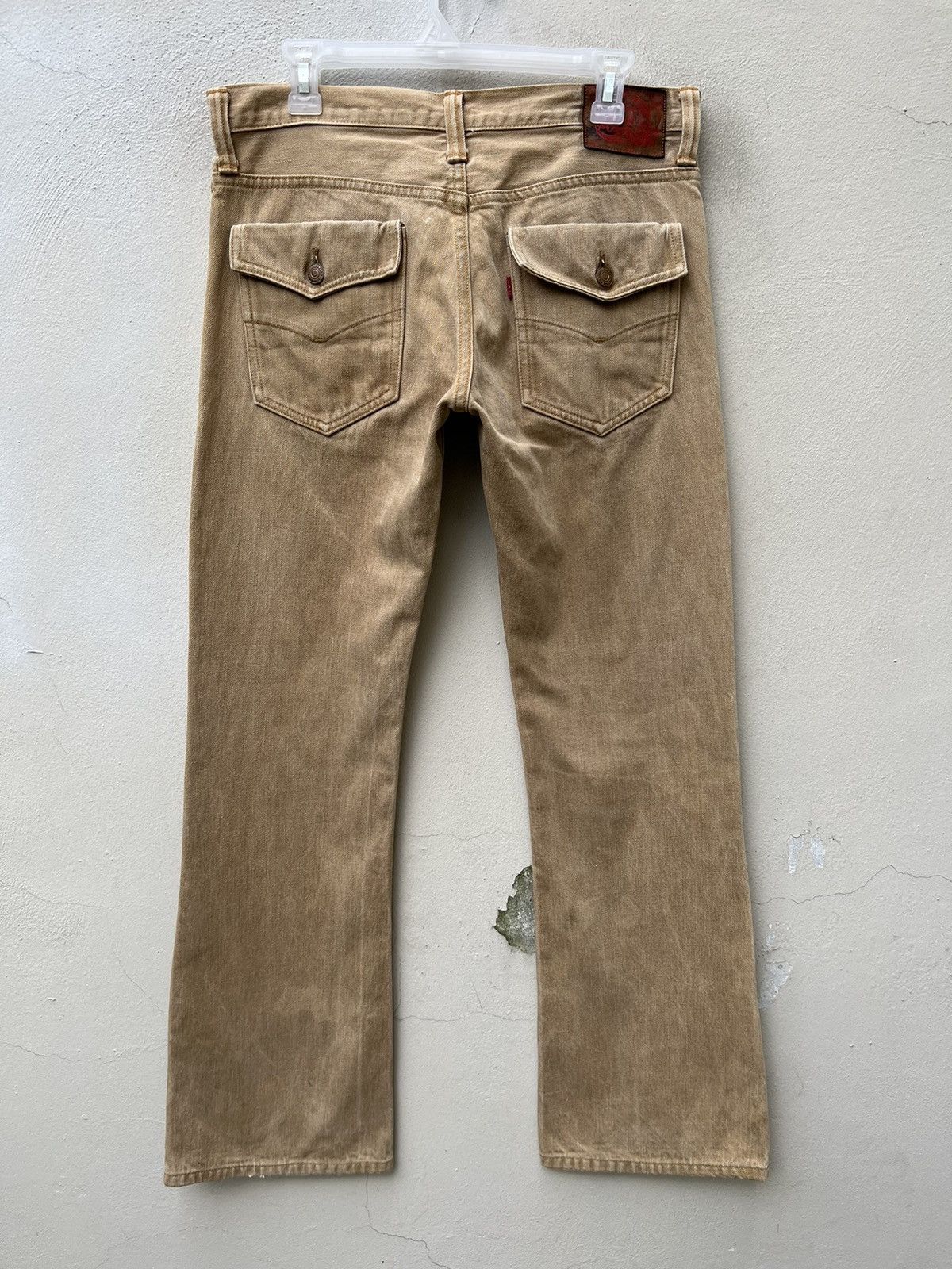 Alchemist VTG Skull Jeans Mustang Fade Persimmon Dye Denim Flare Jeans Size US 31 - 16 Thumbnail