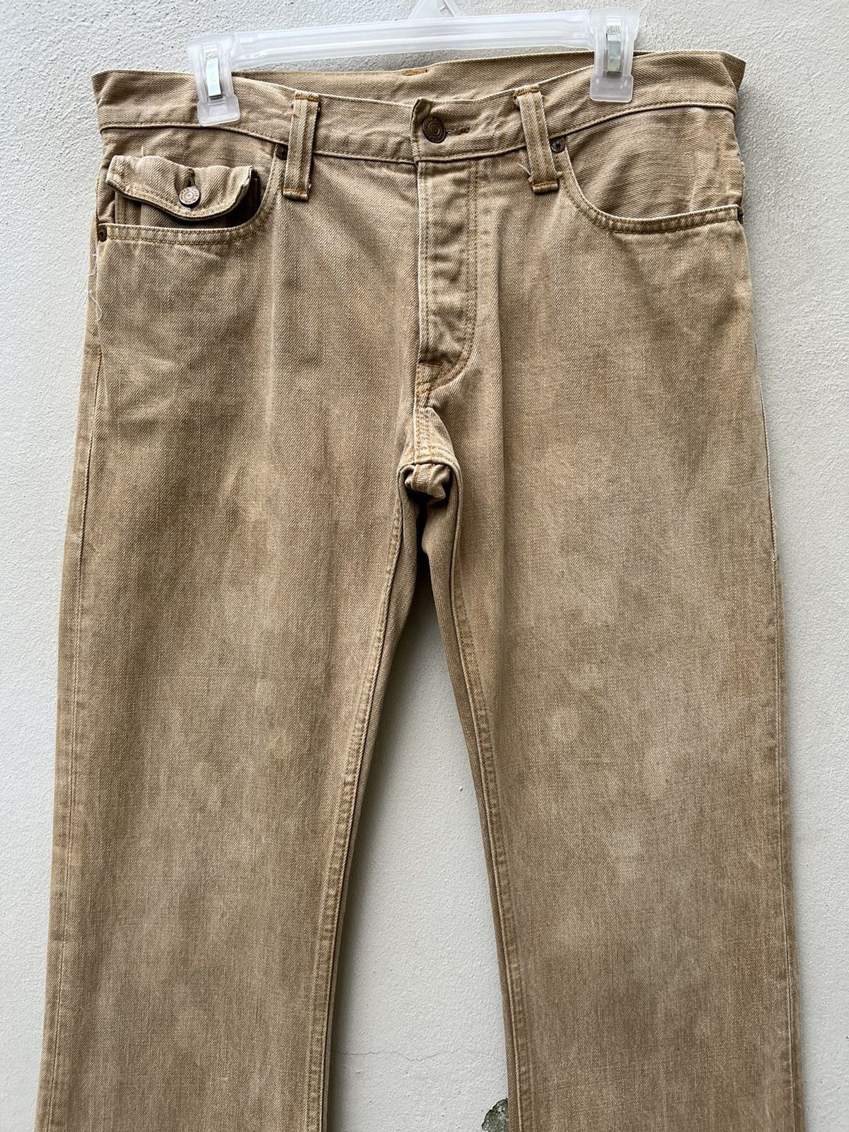 Alchemist VTG Skull Jeans Mustang Fade Persimmon Dye Denim Flare Jeans Size US 31 - 7 Thumbnail