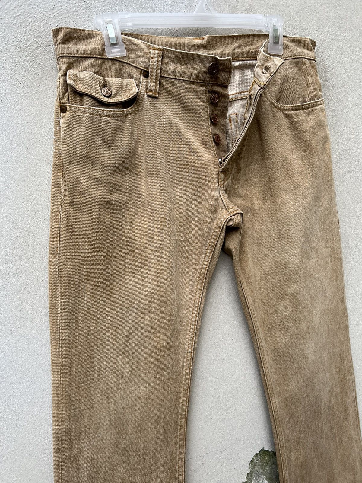 Alchemist VTG Skull Jeans Mustang Fade Persimmon Dye Denim Flare Jeans Size US 31 - 10 Thumbnail