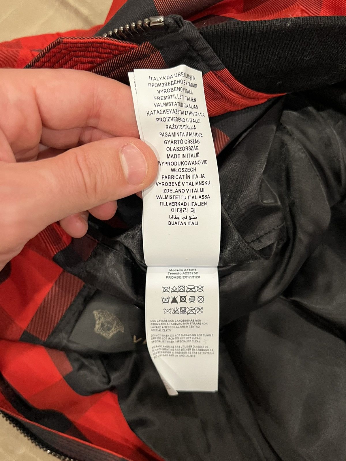Versace Versace Gingham Bomber Jacket red size 52 $3500 Size US L / EU 52-54 / 3 - 5 Thumbnail