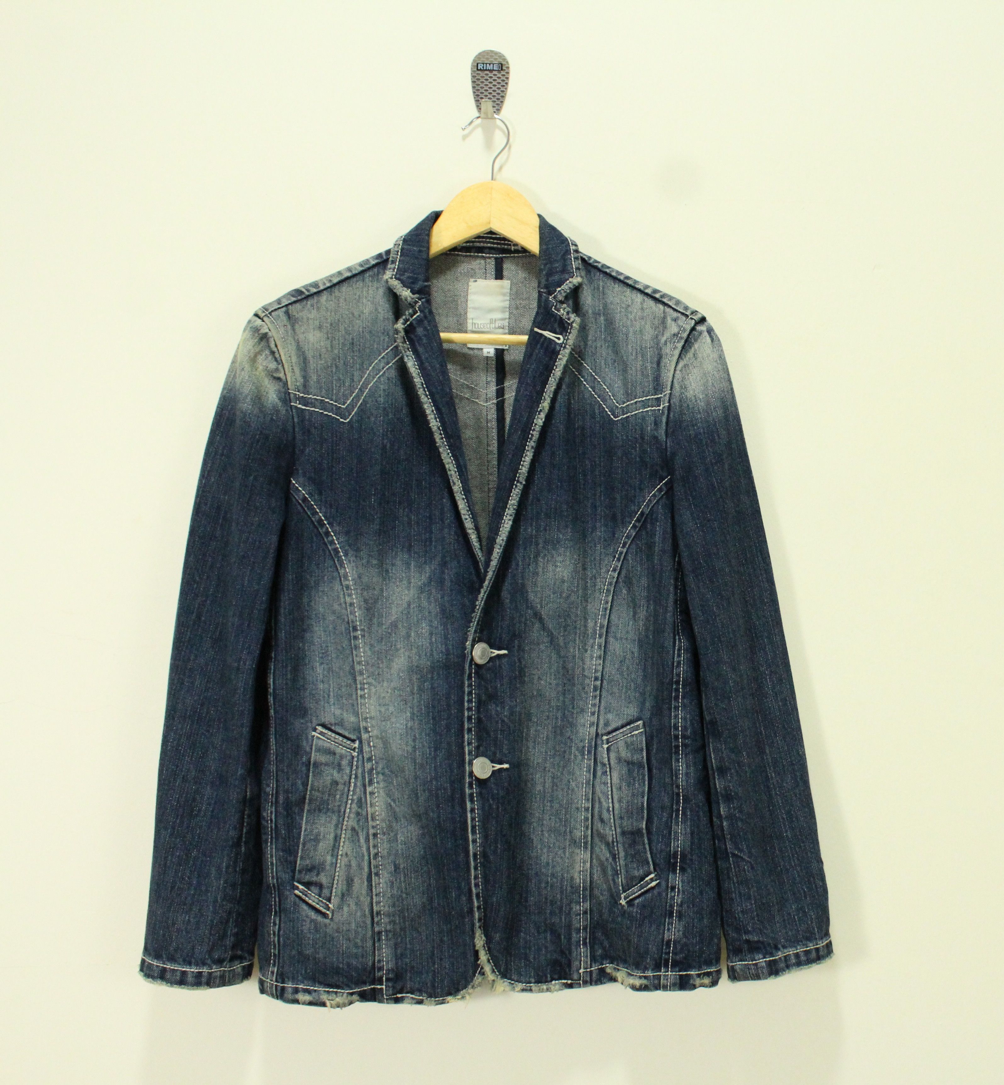 Japanese Brand HOUSE OF BLUES Jacket Blazer Coat Distressed Sunfaded Size US S / EU 44-46 / 1 - 1 Thumbnail