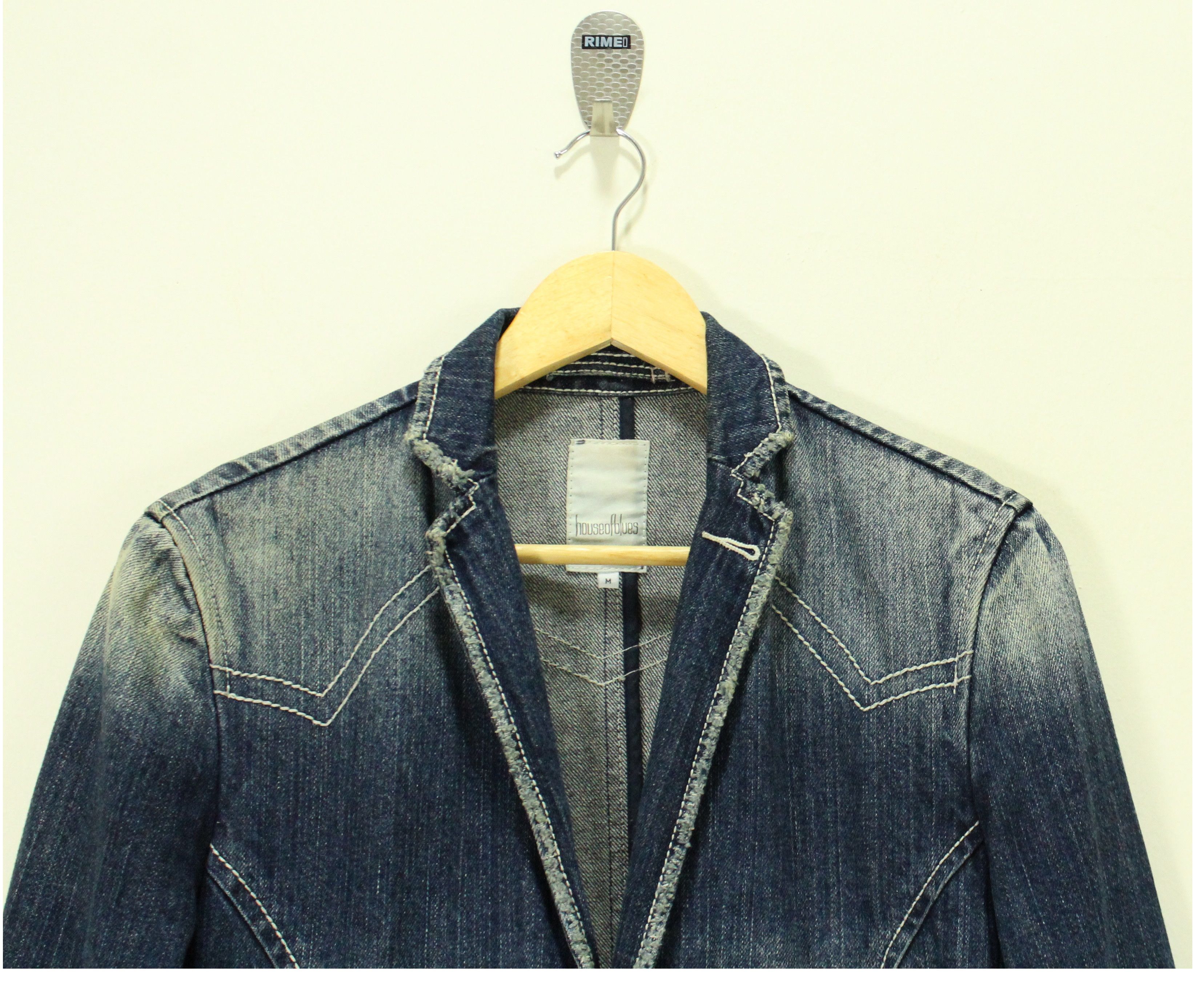Japanese Brand HOUSE OF BLUES Jacket Blazer Coat Distressed Sunfaded Size US S / EU 44-46 / 1 - 2 Thumbnail