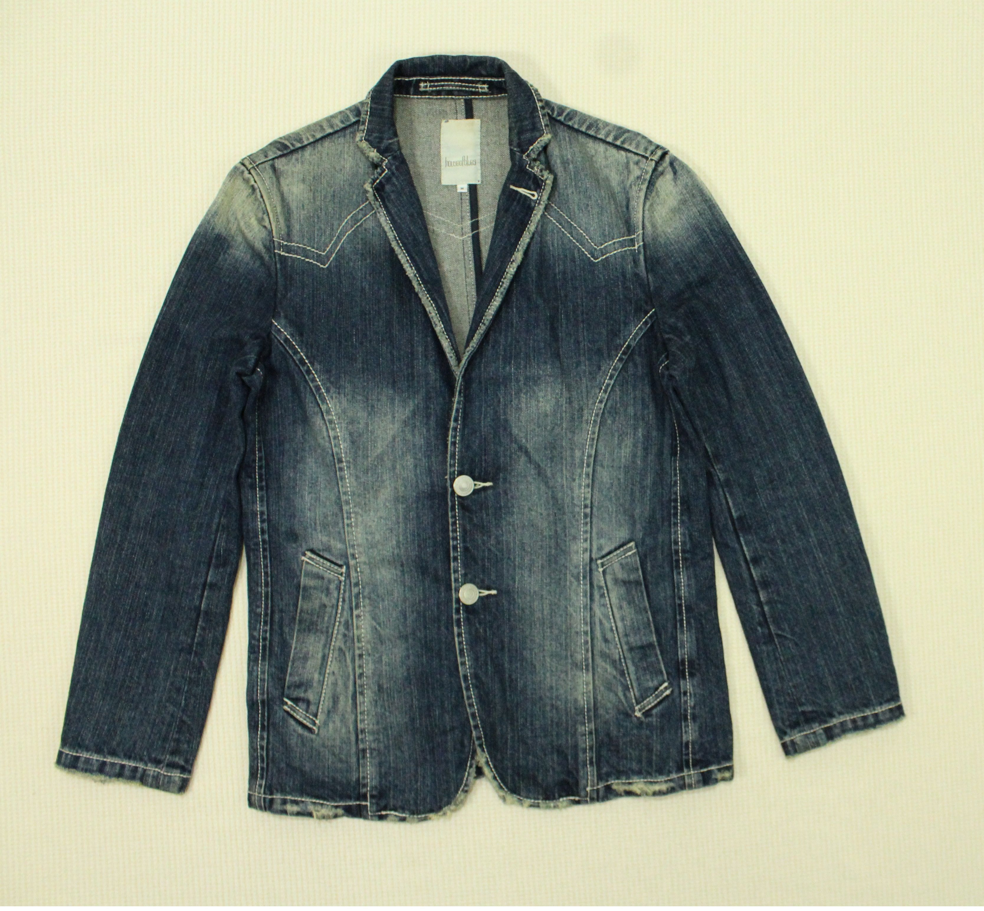 Japanese Brand HOUSE OF BLUES Jacket Blazer Coat Distressed Sunfaded Size US S / EU 44-46 / 1 - 9 Thumbnail