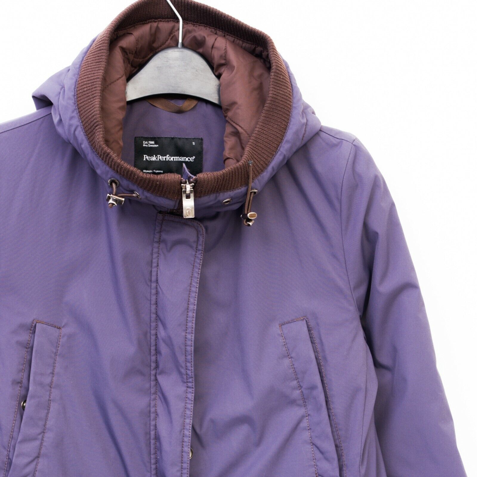 Peak Performance ISA PARK Women's Jacket Coat Hooded Outdoor Zip Long Size S / US 4 / IT 40 - 3 Thumbnail