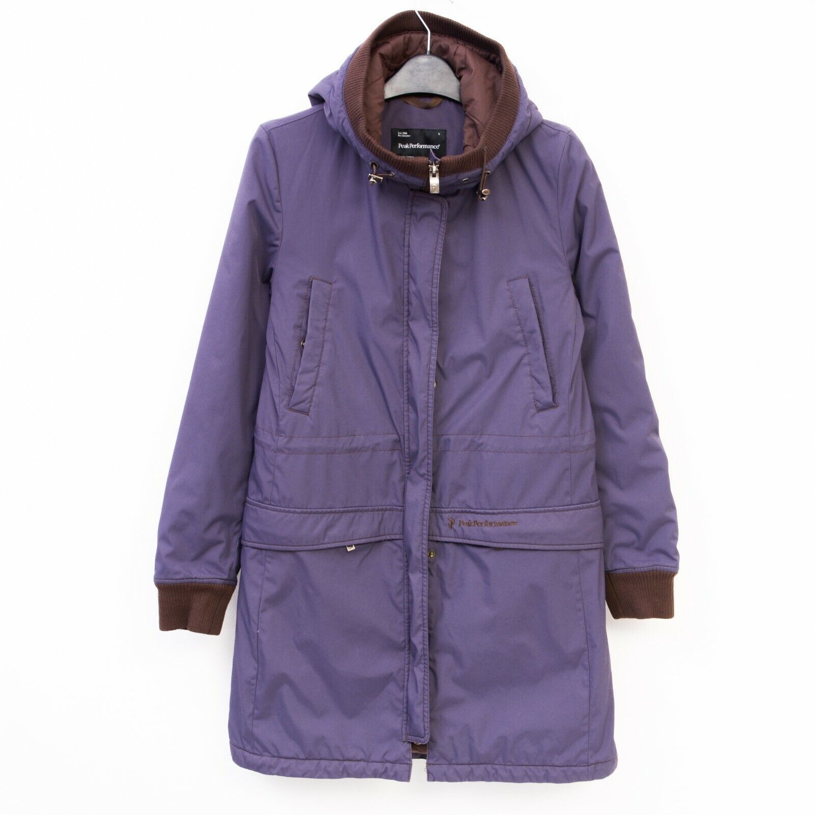 Peak Performance ISA PARK Women's Jacket Coat Hooded Outdoor Zip Long Size S / US 4 / IT 40 - 1 Thumbnail
