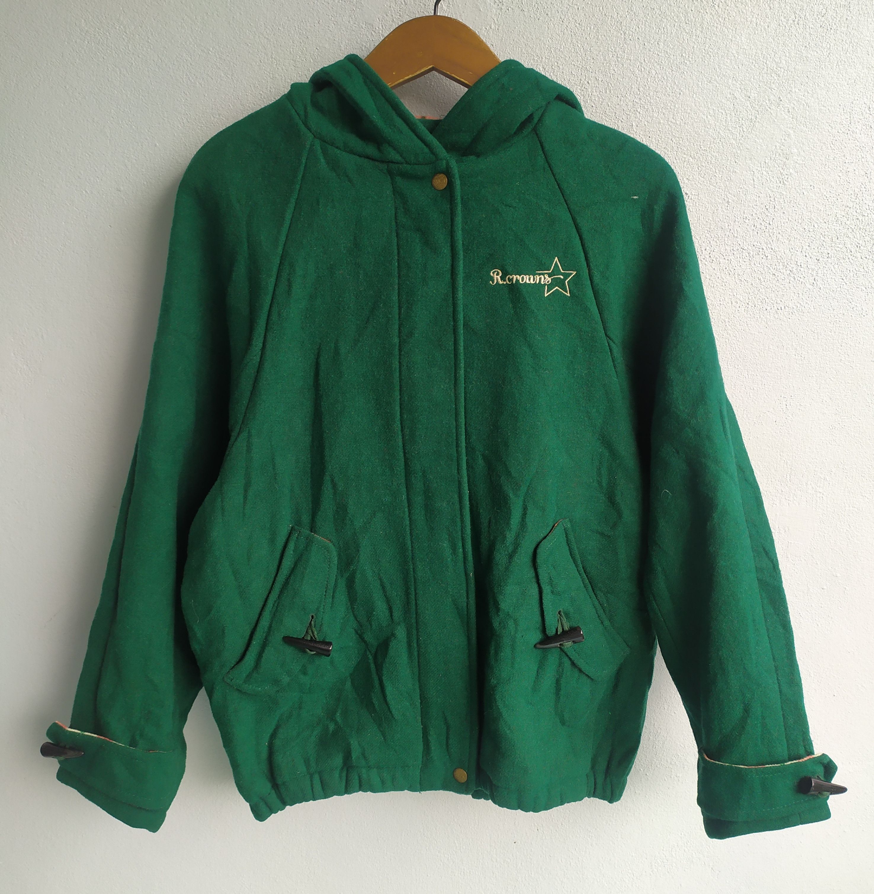 Vintage Vintage Rodeo Crowns Hoodie Cascmere Wool Green Jacket Size US M / EU 48-50 / 2 - 1 Thumbnail