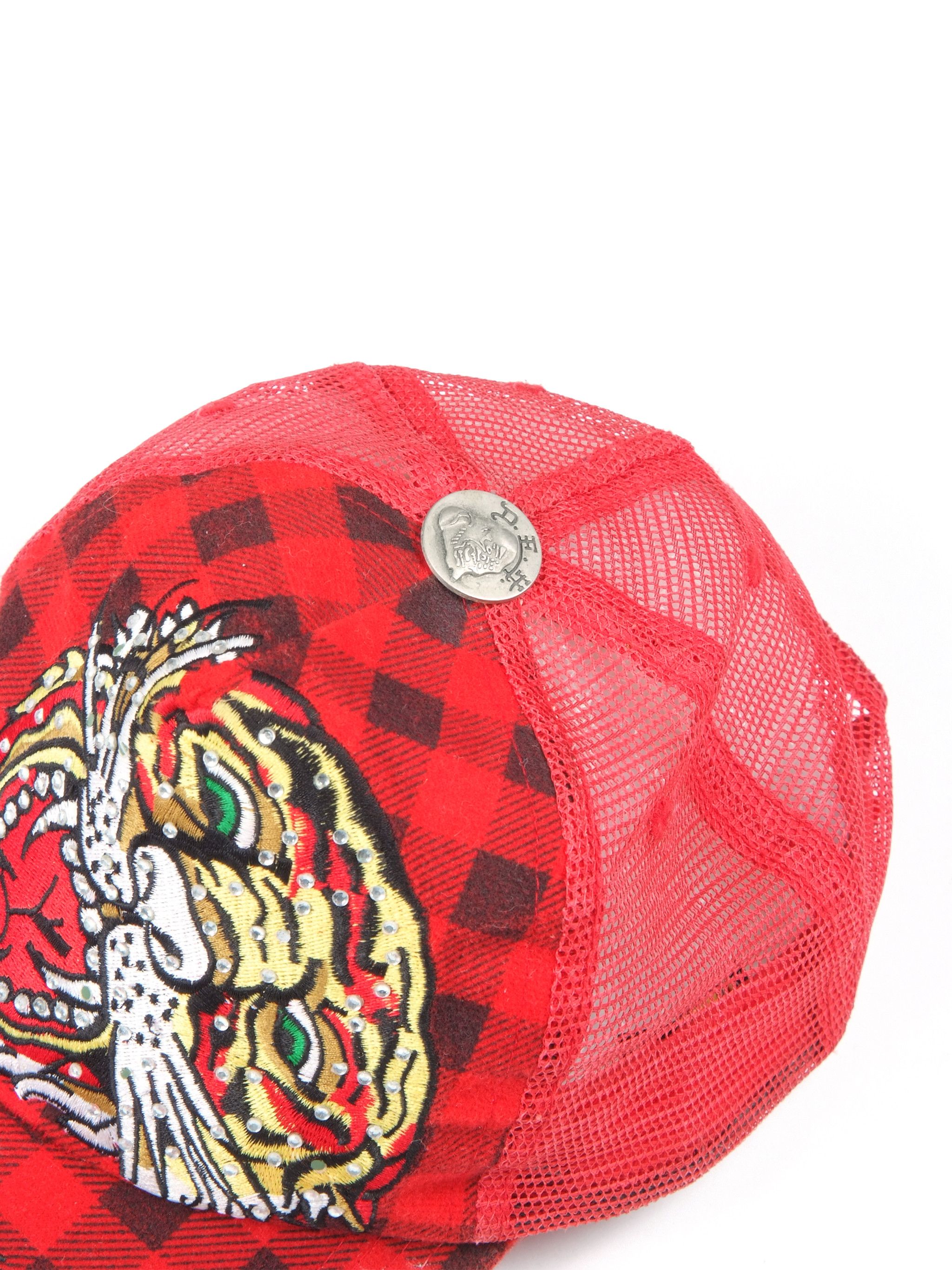 Christian Audigier × Ed Hardy × Vintage Vintage y2k Rare Ed Hardy Trucker Cap One Size Size ONE SIZE - 3 Thumbnail