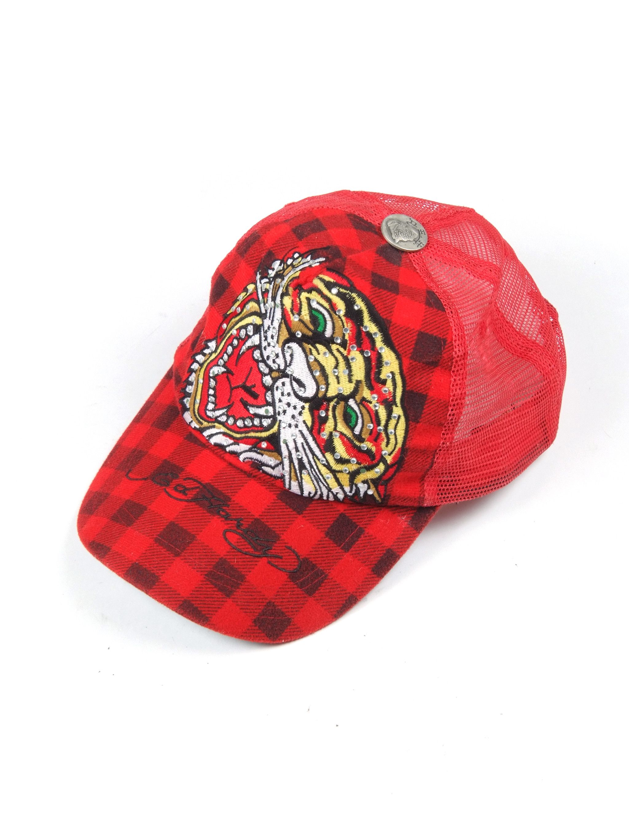 Christian Audigier × Ed Hardy × Vintage Vintage y2k Rare Ed Hardy Trucker Cap One Size Size ONE SIZE - 1 Thumbnail