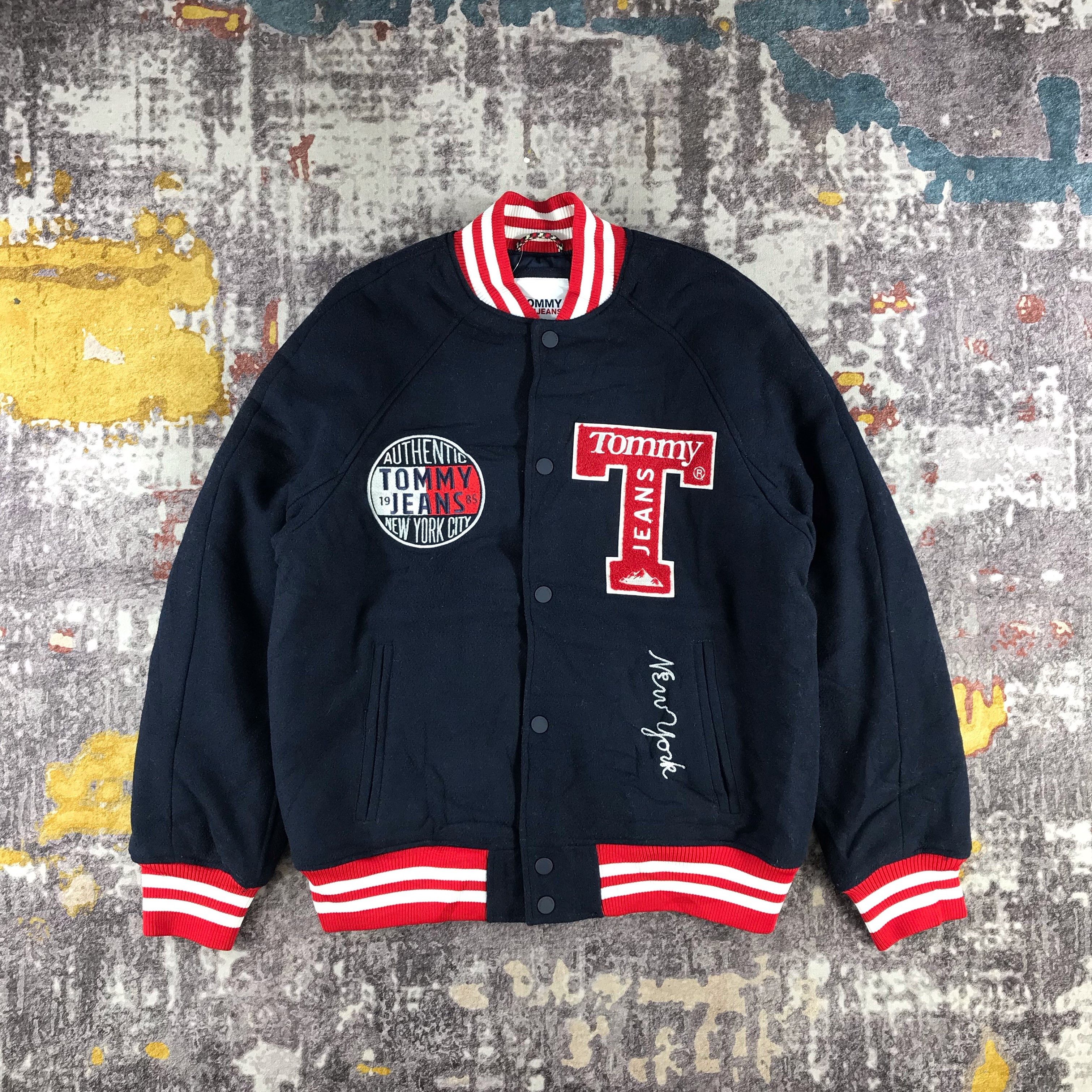 Tommy Hilfiger × Vintage Tommy Jeans Wool Varsity Jacket-M251 Size US M / EU 48-50 / 2 - 1 Thumbnail