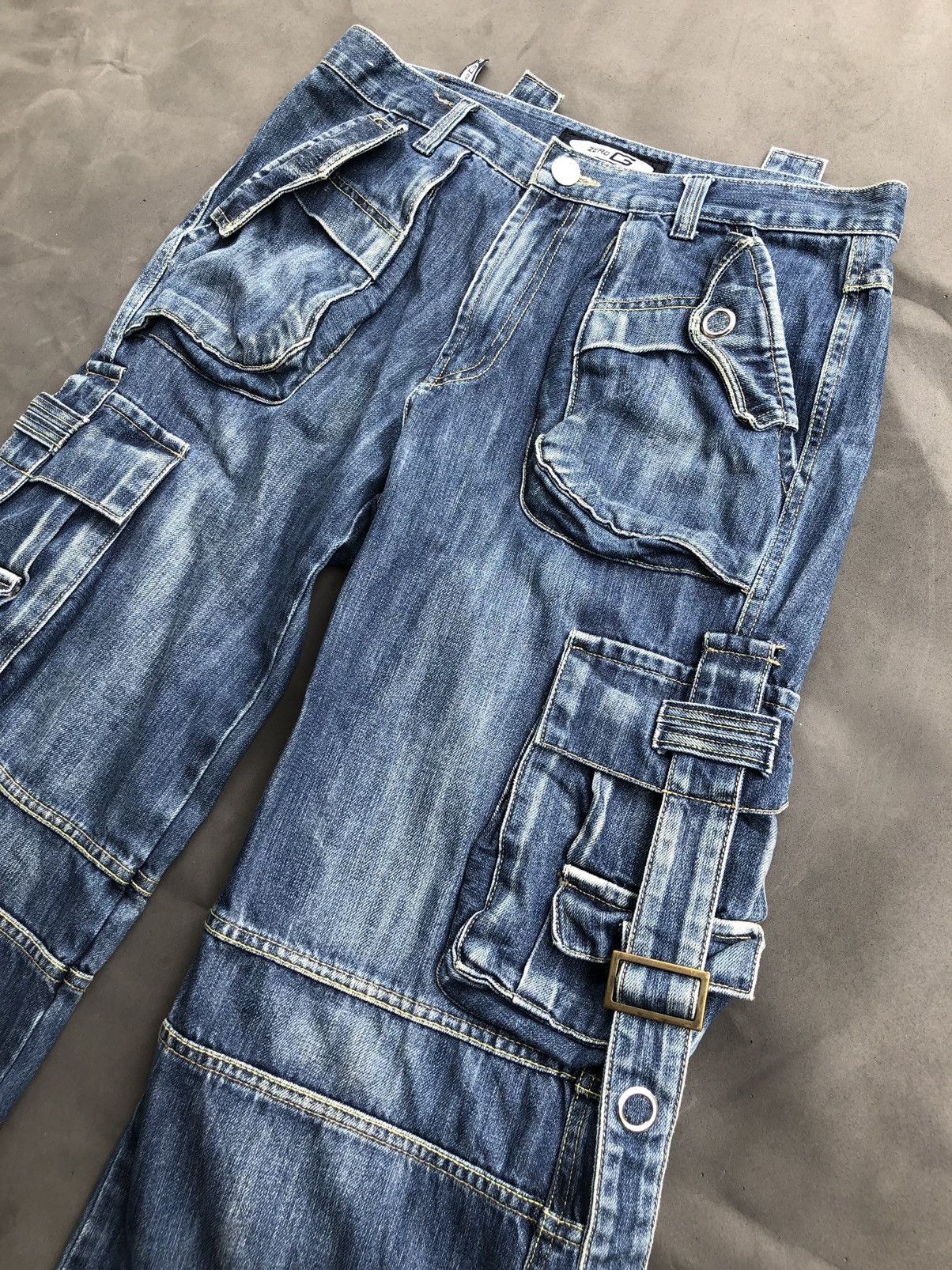 Japanese Brand ZERO GRAVITY BONDAGE DENIM CYBER PANTS Size US 33 - 3 Thumbnail