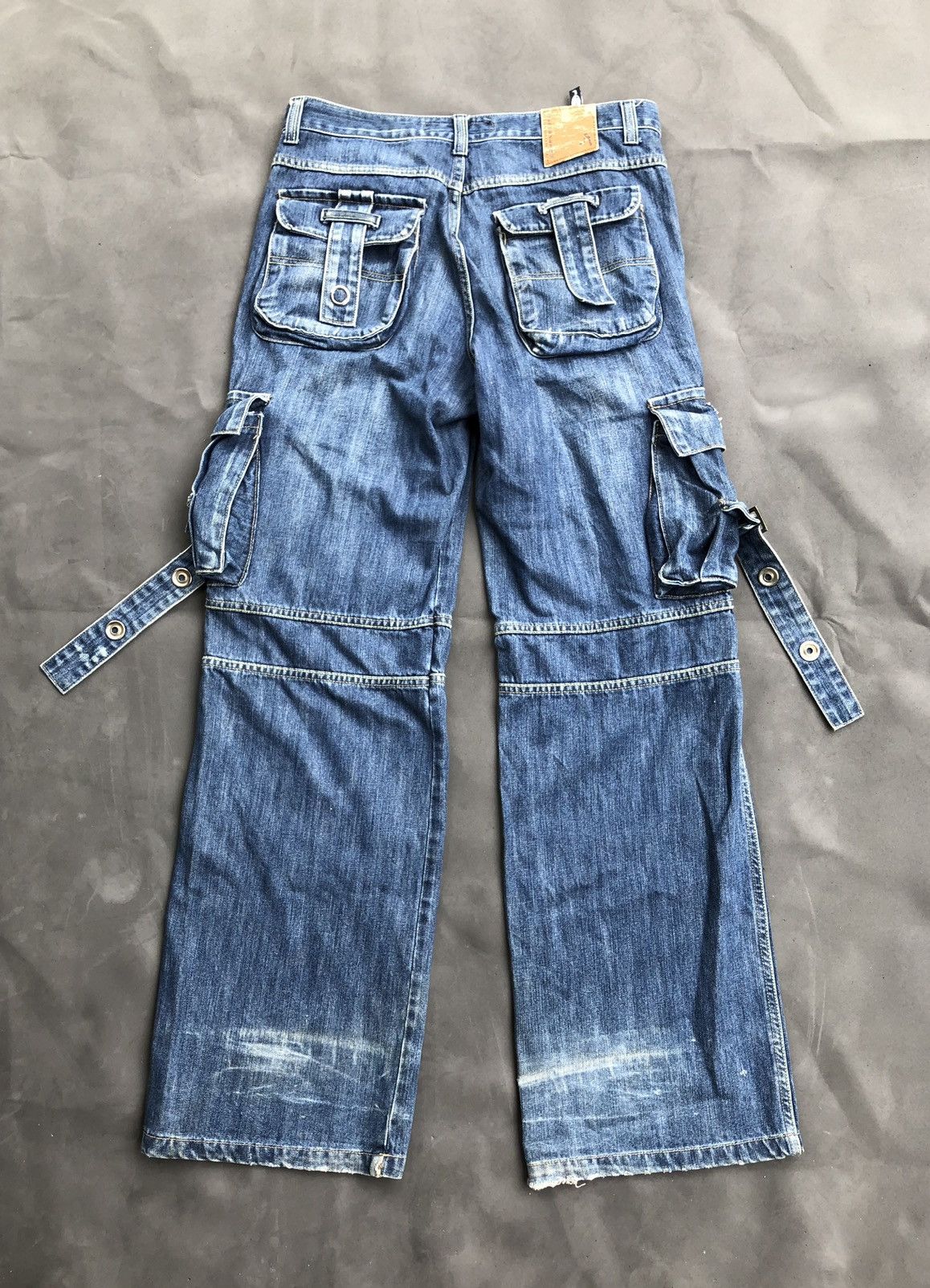 Japanese Brand ZERO GRAVITY BONDAGE DENIM CYBER PANTS Size US 33 - 4 Thumbnail