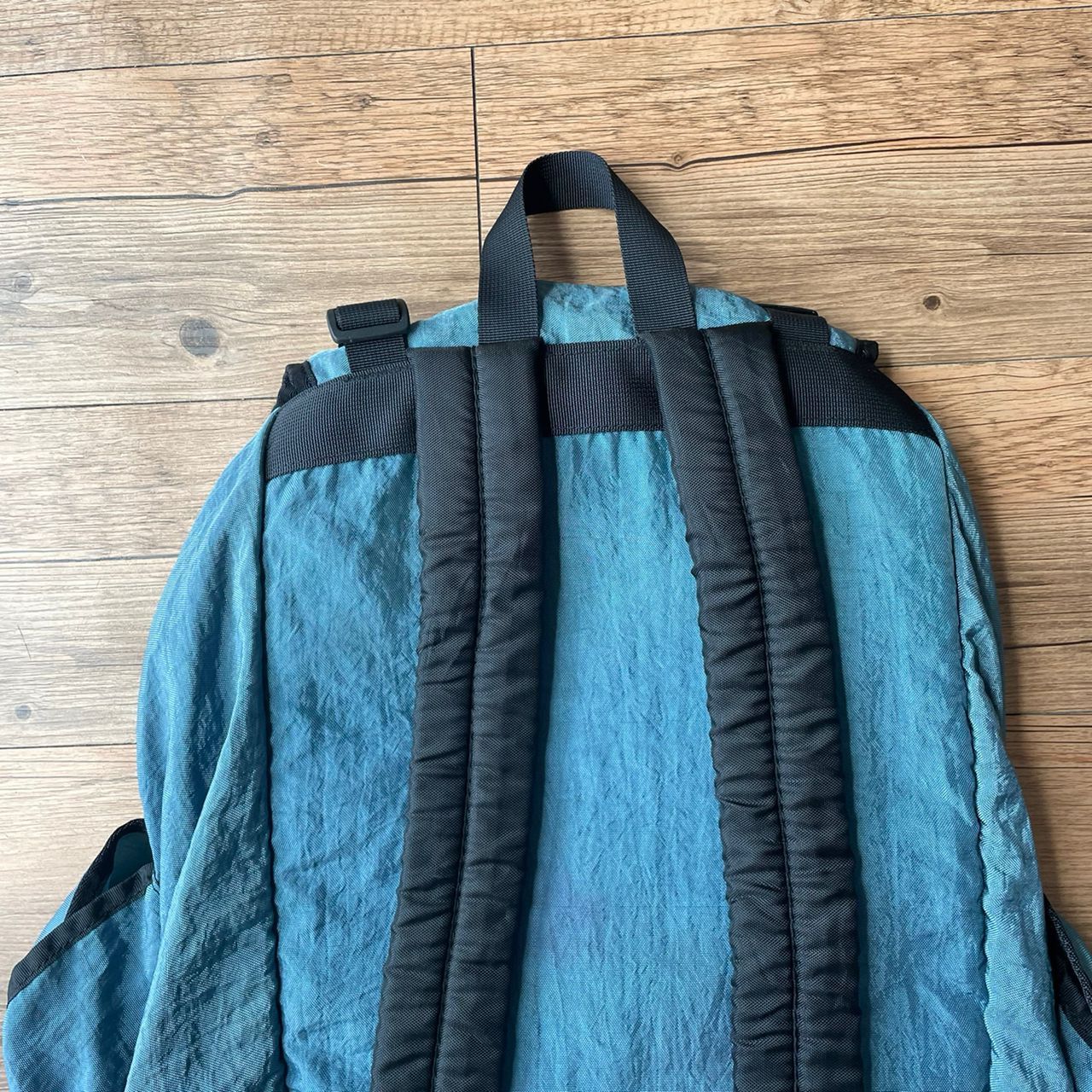 Nike × Vintage 1990s Vintage Nike Blue Nylon Parachute Backpack Size ONE SIZE - 5 Thumbnail