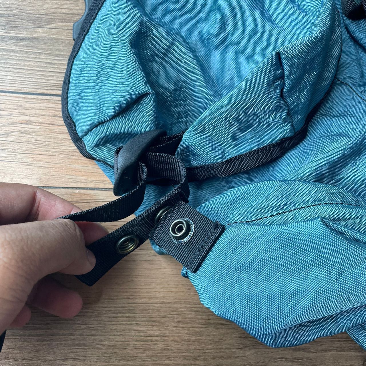 Nike × Vintage 1990s Vintage Nike Blue Nylon Parachute Backpack Size ONE SIZE - 8 Thumbnail