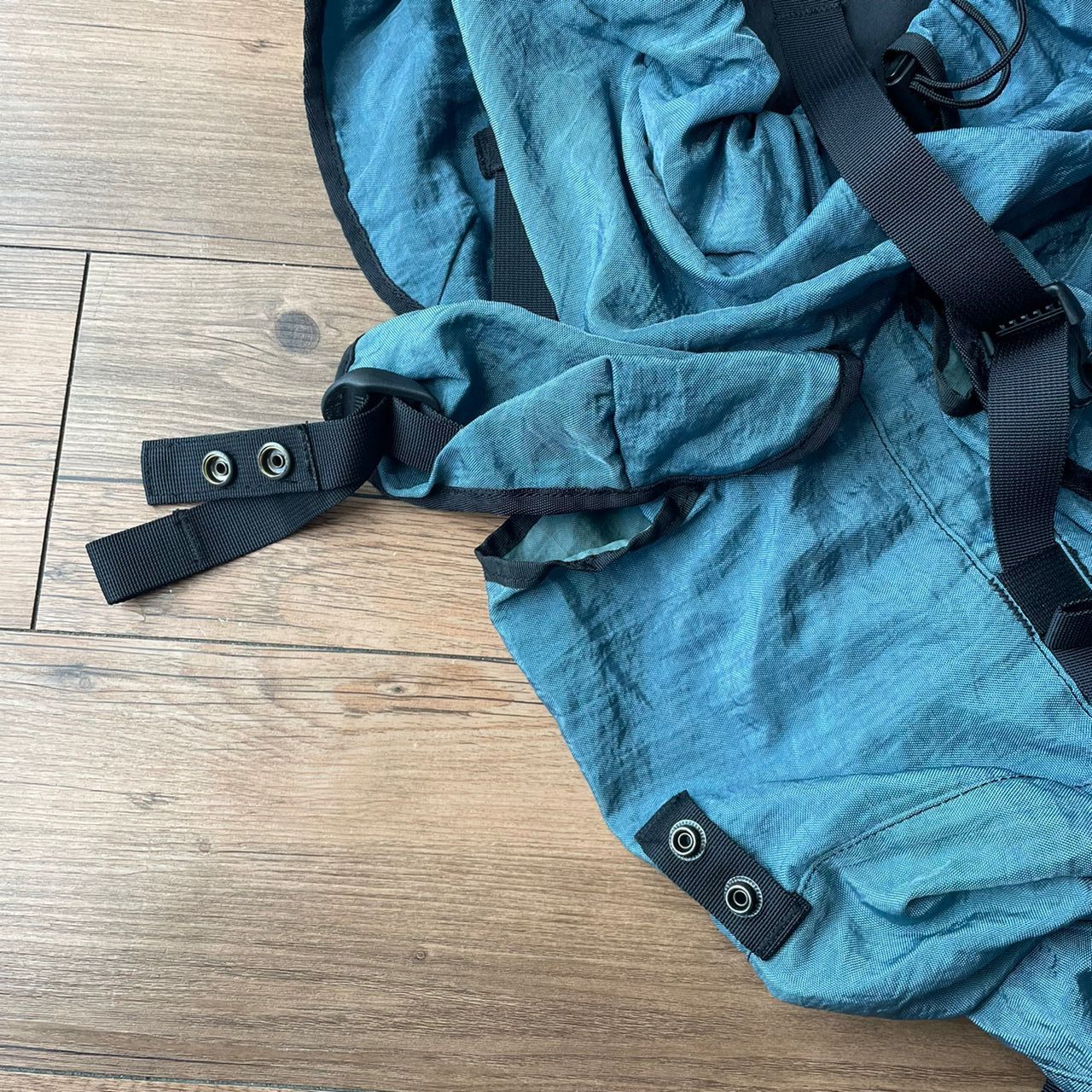 Nike × Vintage 1990s Vintage Nike Blue Nylon Parachute Backpack Size ONE SIZE - 2 Thumbnail